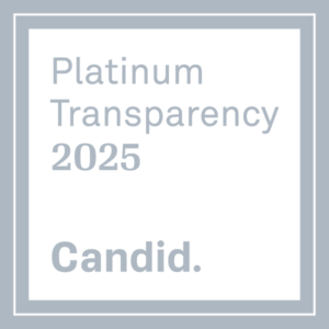 Platinum Transparency 2025 Candid logo in silver letters