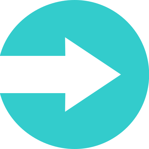 A teal circle with a transparent arrow.