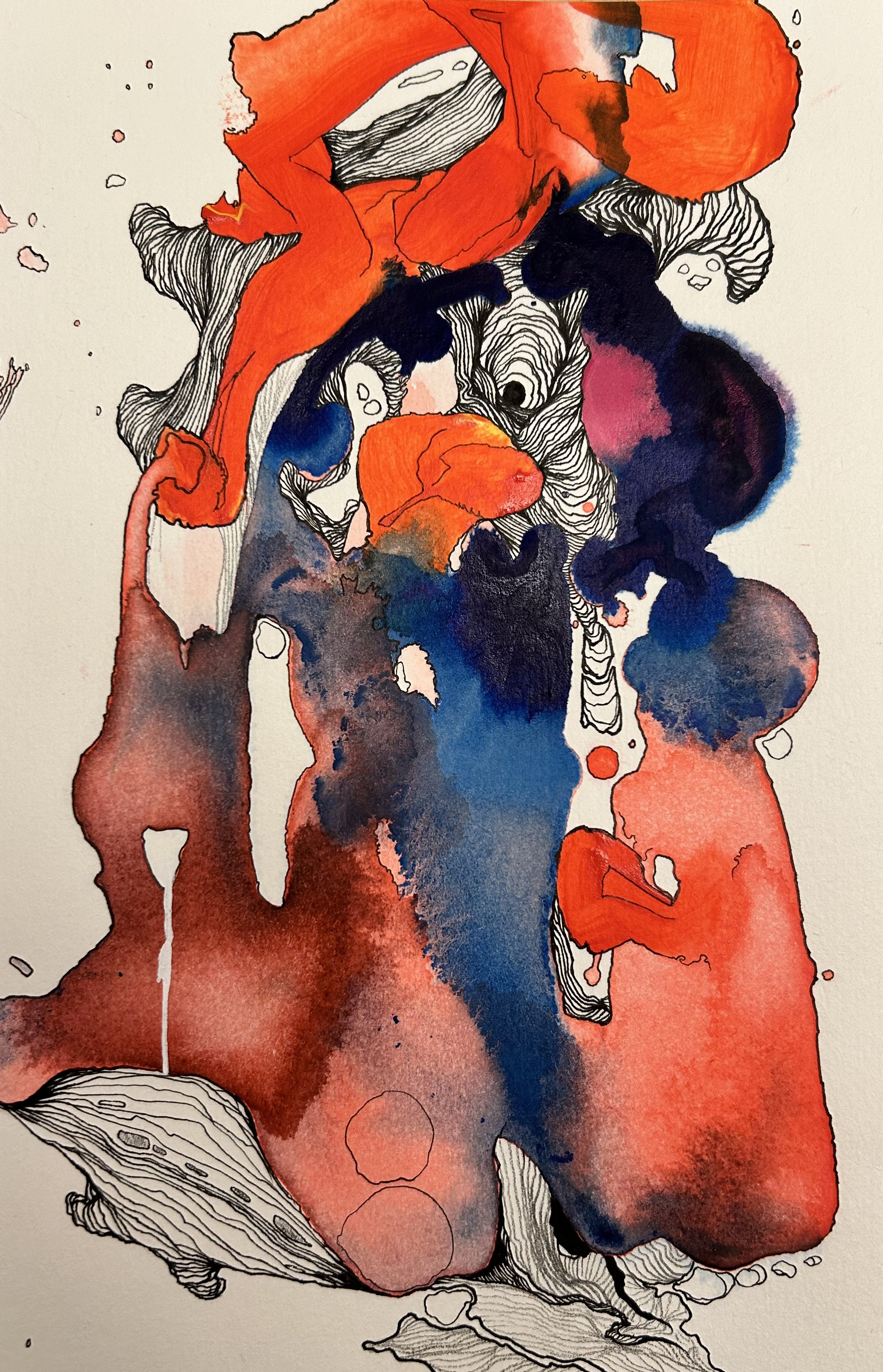Standing On Ceremony | 8.5 x 5.5 | Acrylic, ink and graphite on watercolor paper \\

Contact for pricing
