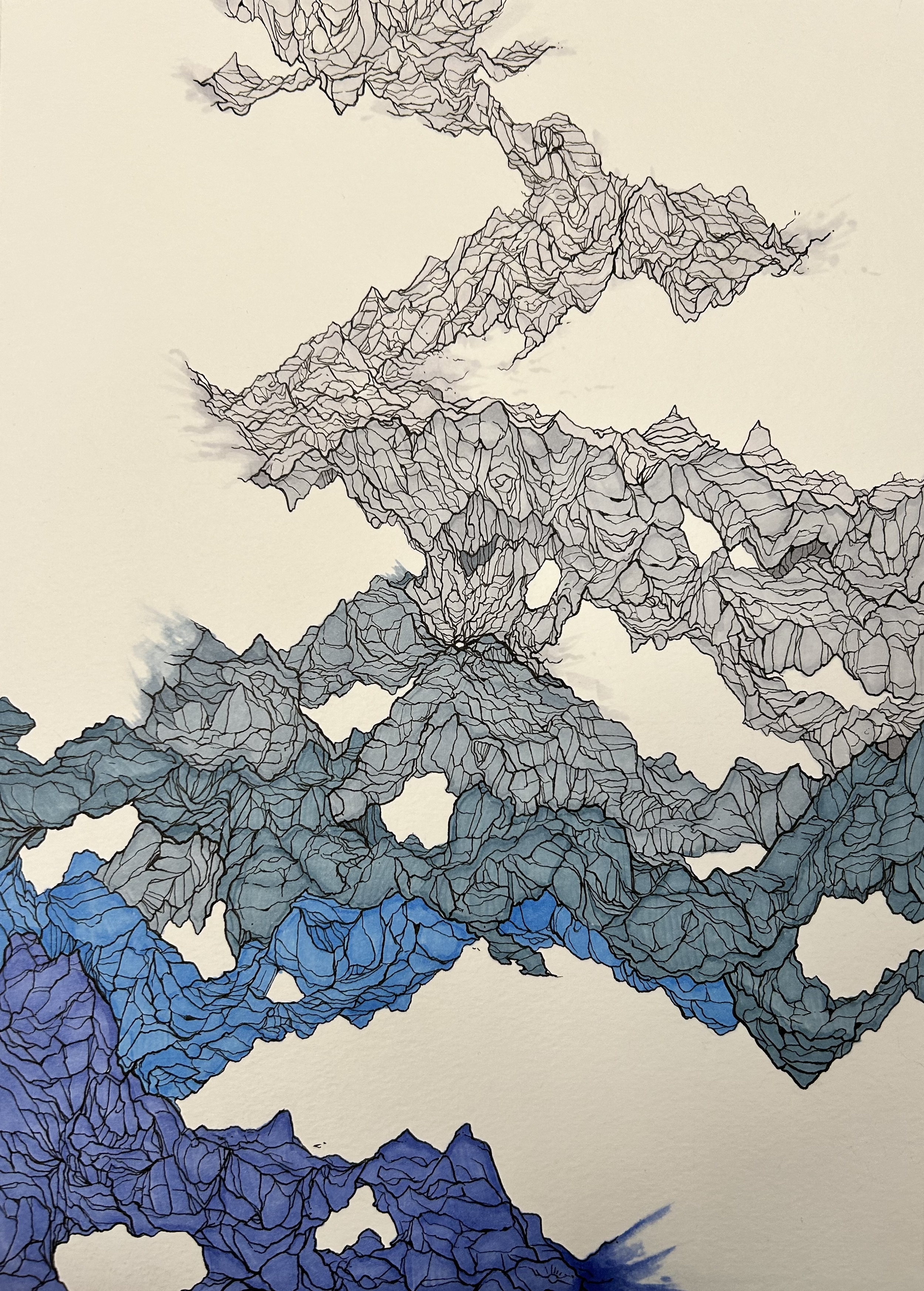 False Summits | 14 x 11 | Alcohol marker and ink on bristol \\

SOLD