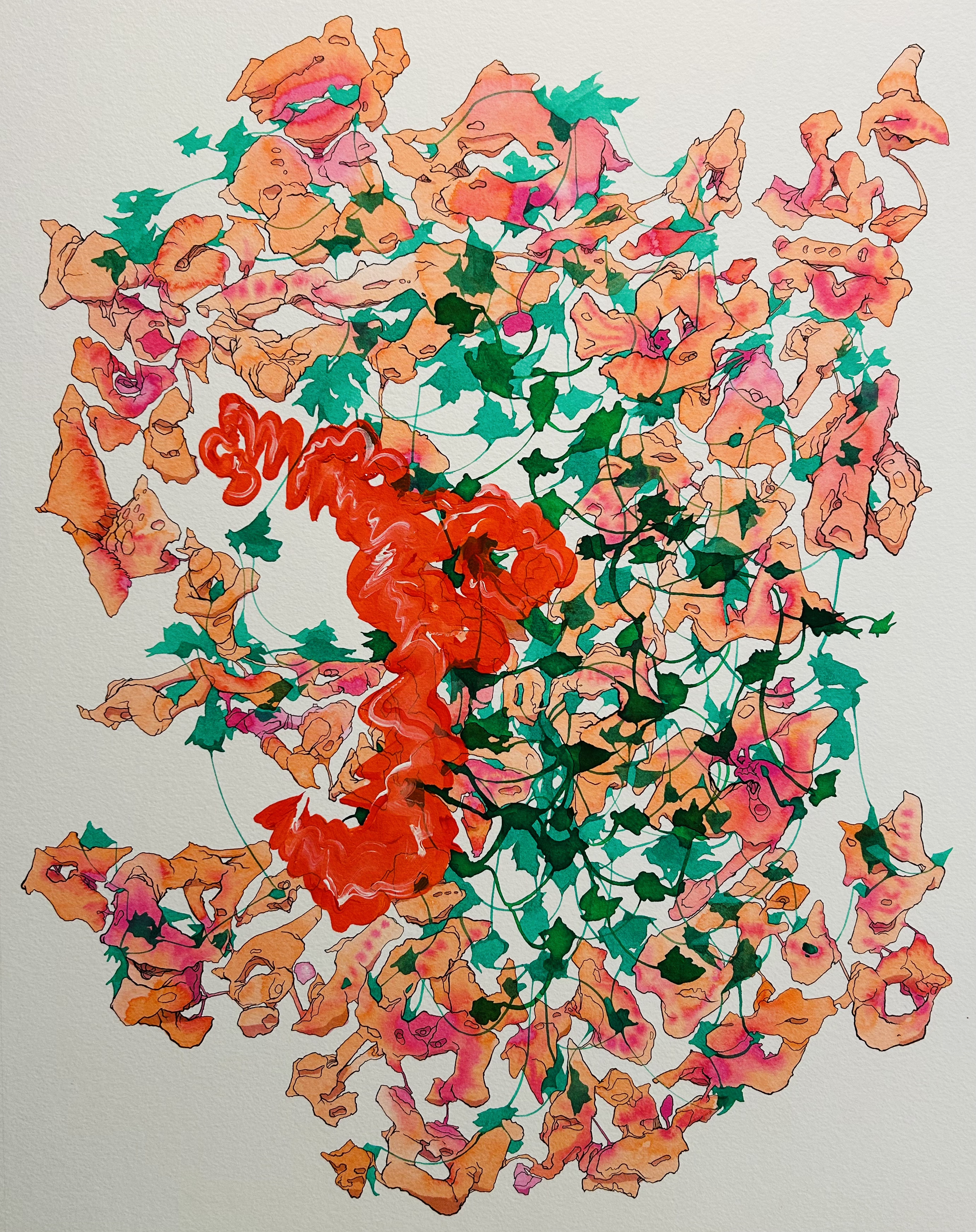 Honeymoon | 20 x 16 | Acrylic and ink on watercolor paper \\

Contact for pricing
