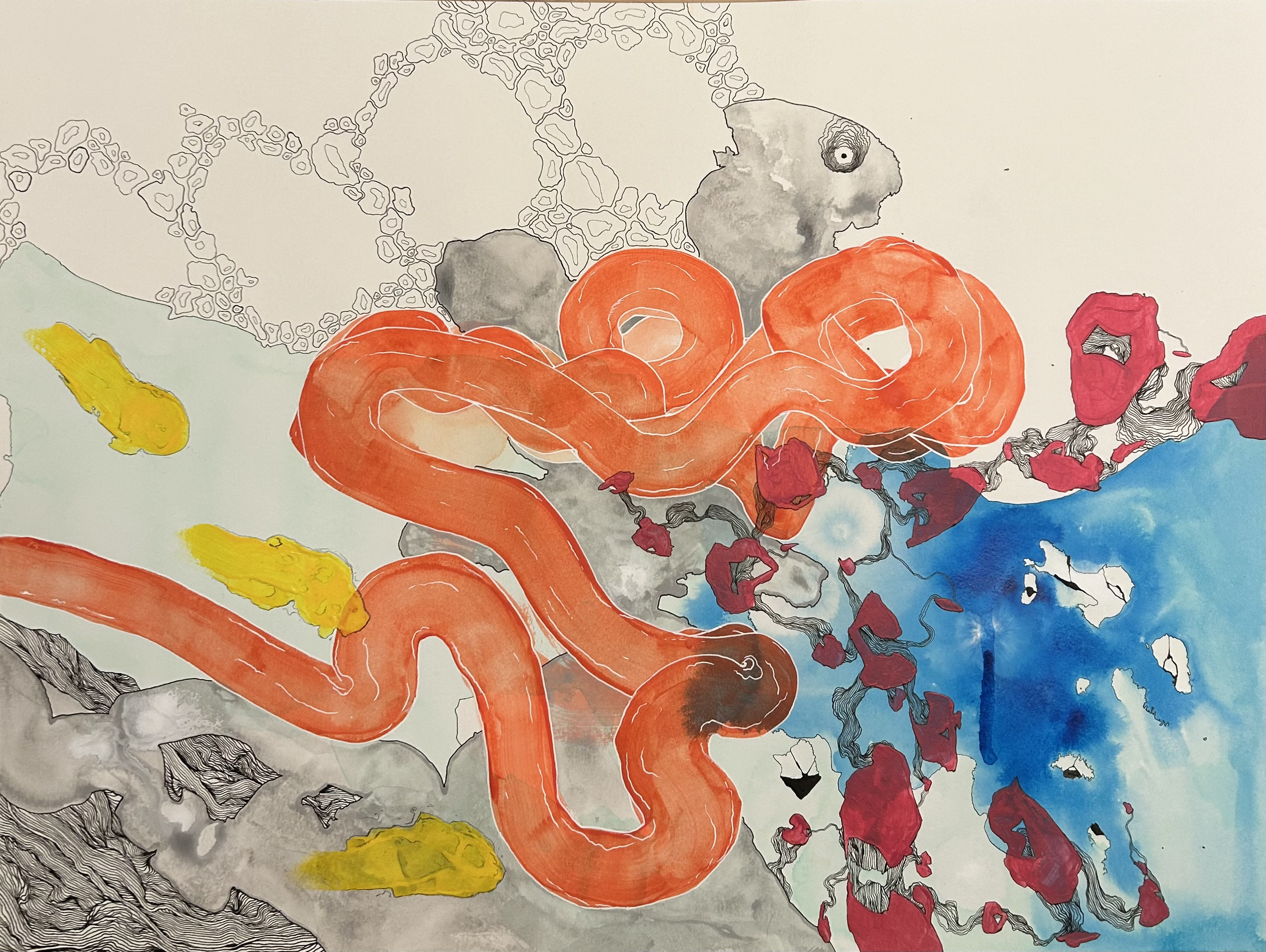 March To The Reach | 18 x 24 | Acrylic, ink and graphite on watercolor paper \\

Contact for pricing
