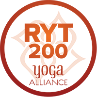Yoga Alliance Badge representing 200h of yoga teaching
