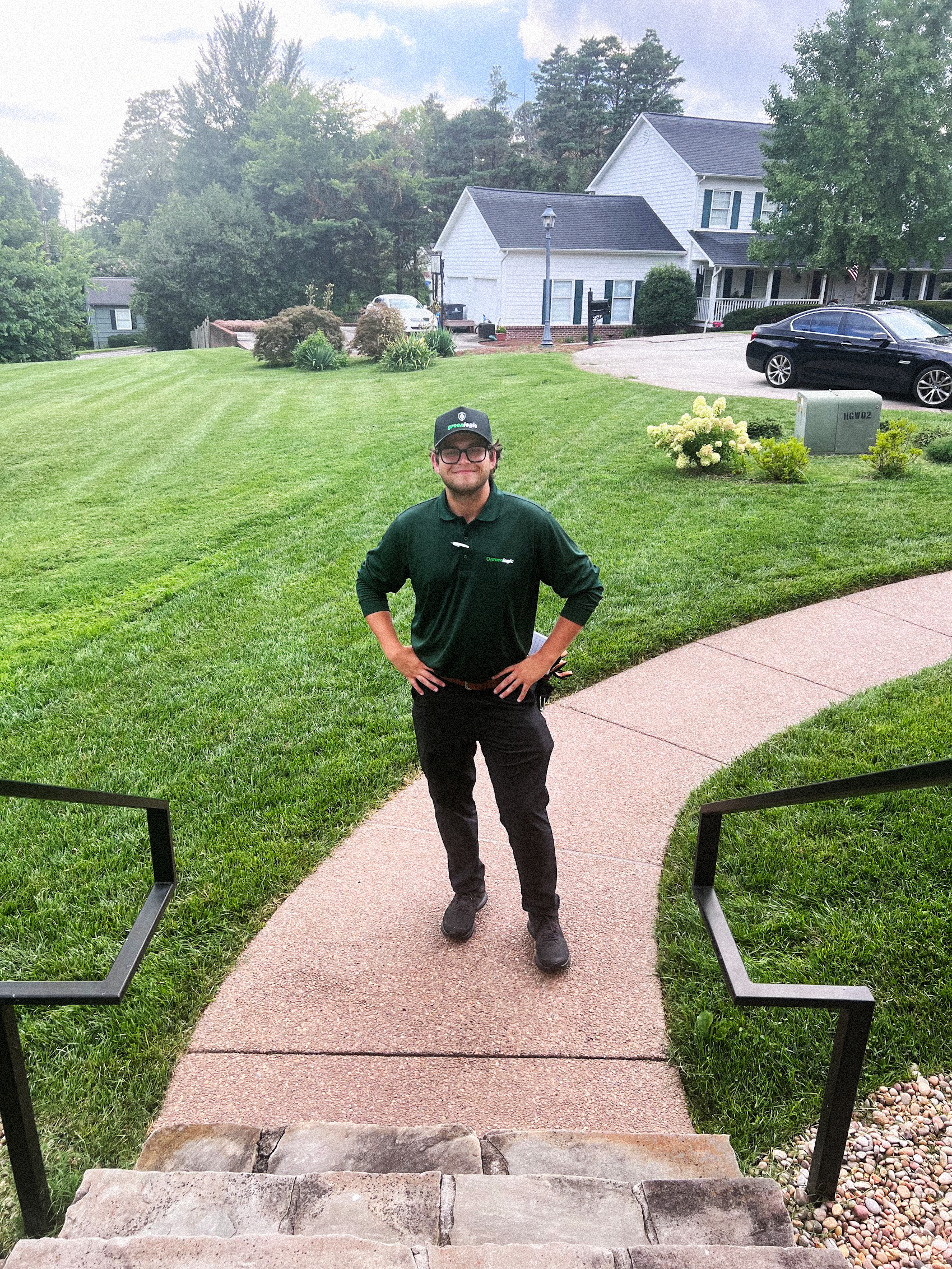Greenlogic Pest Control Team Member at Knoxville Home of Customer