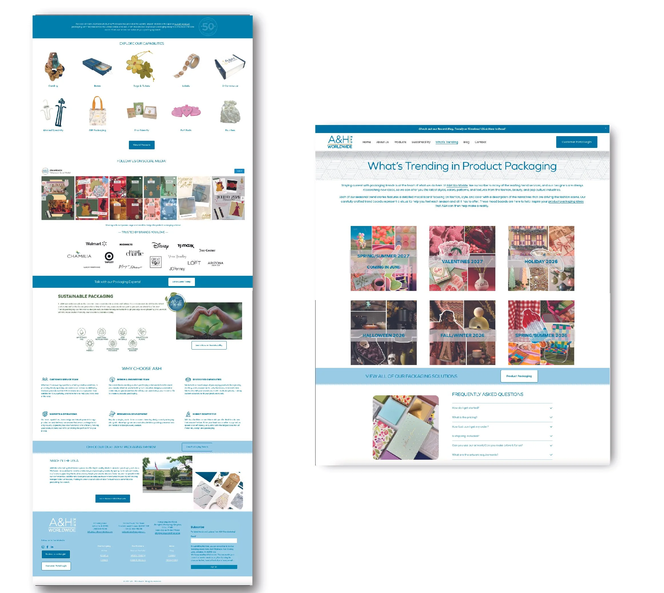 website design A&H MS designs graphic designer