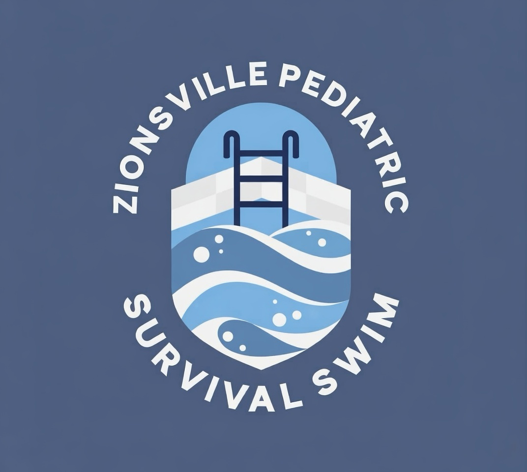 Zionsville Pediatric Survival Swim teaches babies, toddlers, and children survival skills to self-rescue if they fall in a swimming pool.  ISR program. Infant swimming resource
