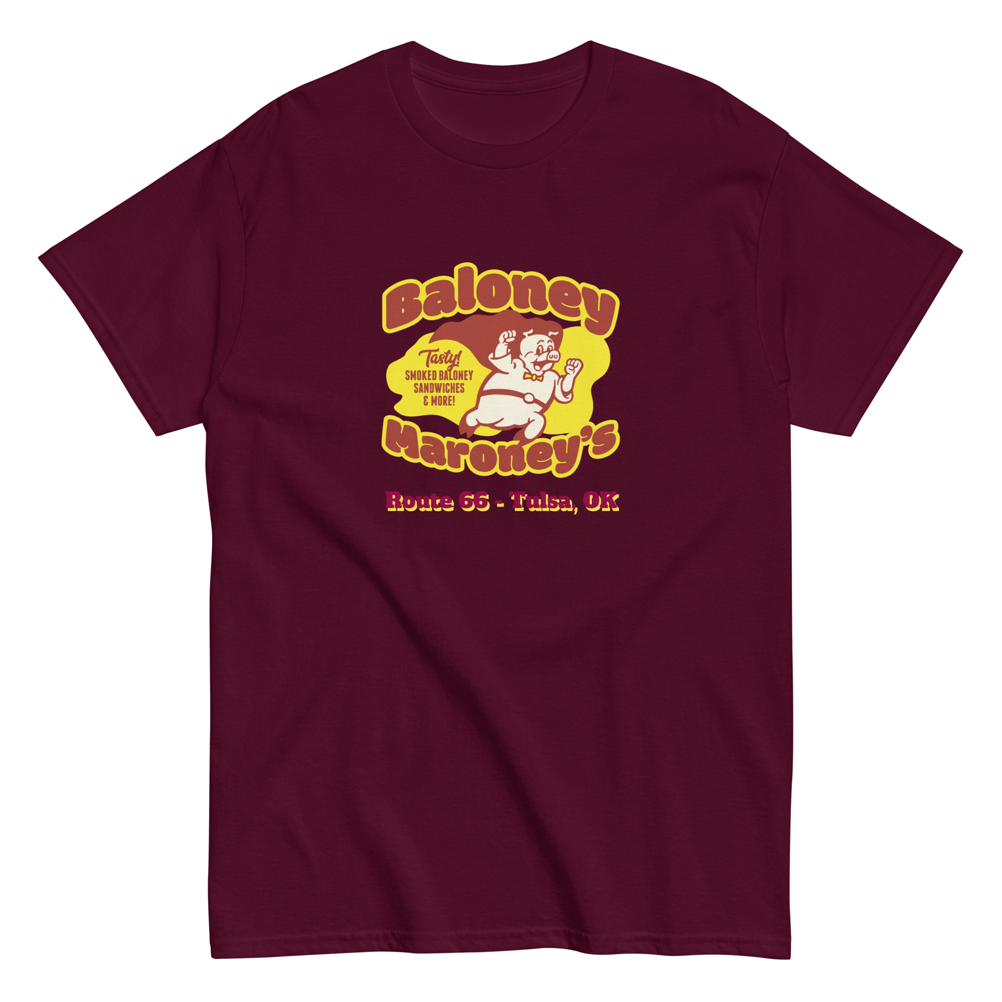 unisex-classic-tee-maroon-front-6846d3f5f31b5.png