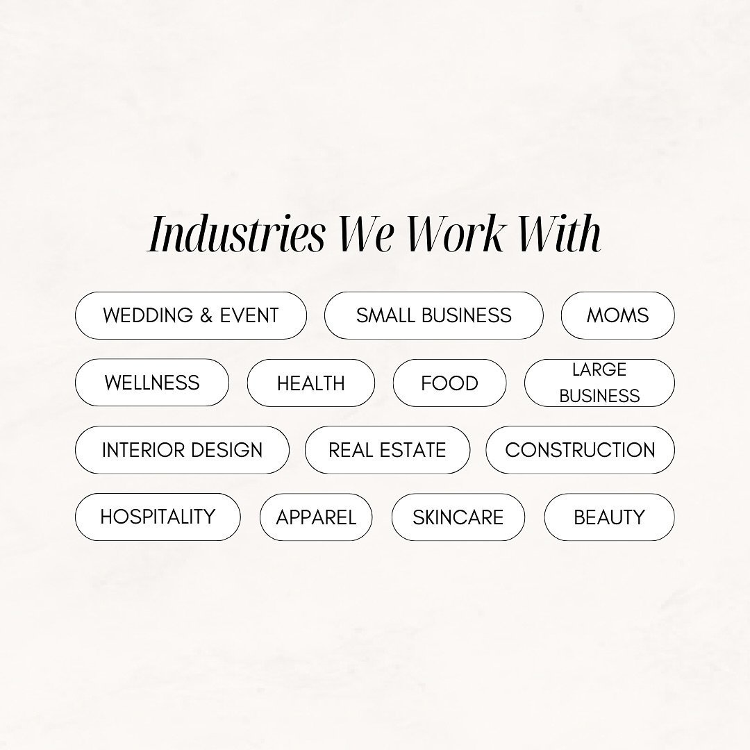 Industries we work with&hellip; really most industries! DM us and let&rsquo;s see how we can work together. 

#socialmedia #socialmediamarketing #socialmediamanager #socialmediamarketingorangecounty #orangecountysocialmediaagency #orangecounty #conte