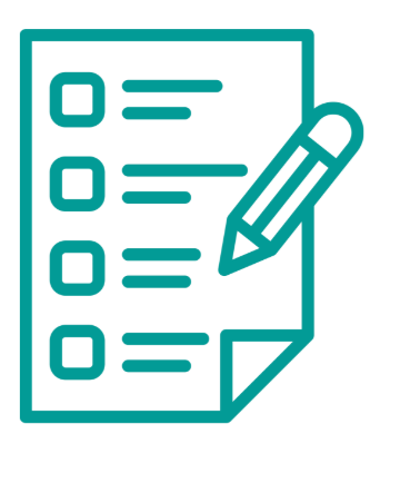 Checklist or survey form with a pen icon.