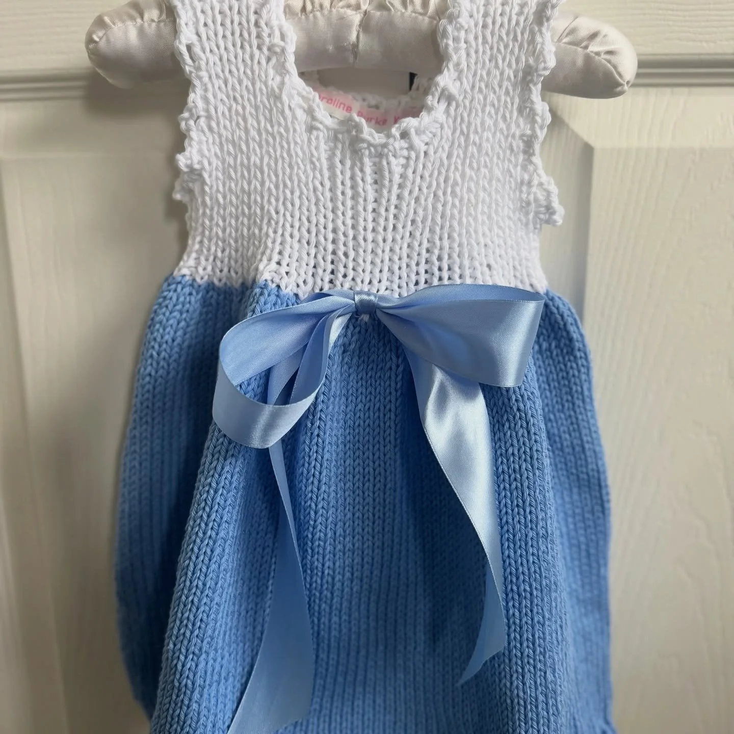New Knitted Dress. Size 2T one available now. DM or carolineburkeknits.com to claim! 💙💙💙 SALE20 for 20% off. Ends TODAY!