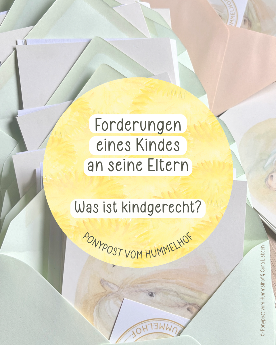 Forderungen eines Kindes an seine Eltern