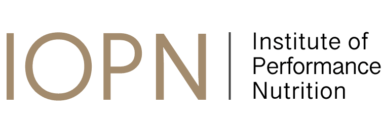 Logo of IOPN, Institute of Performance Nutrition, with "IOPN" in large letters on the left and full name on the right.
