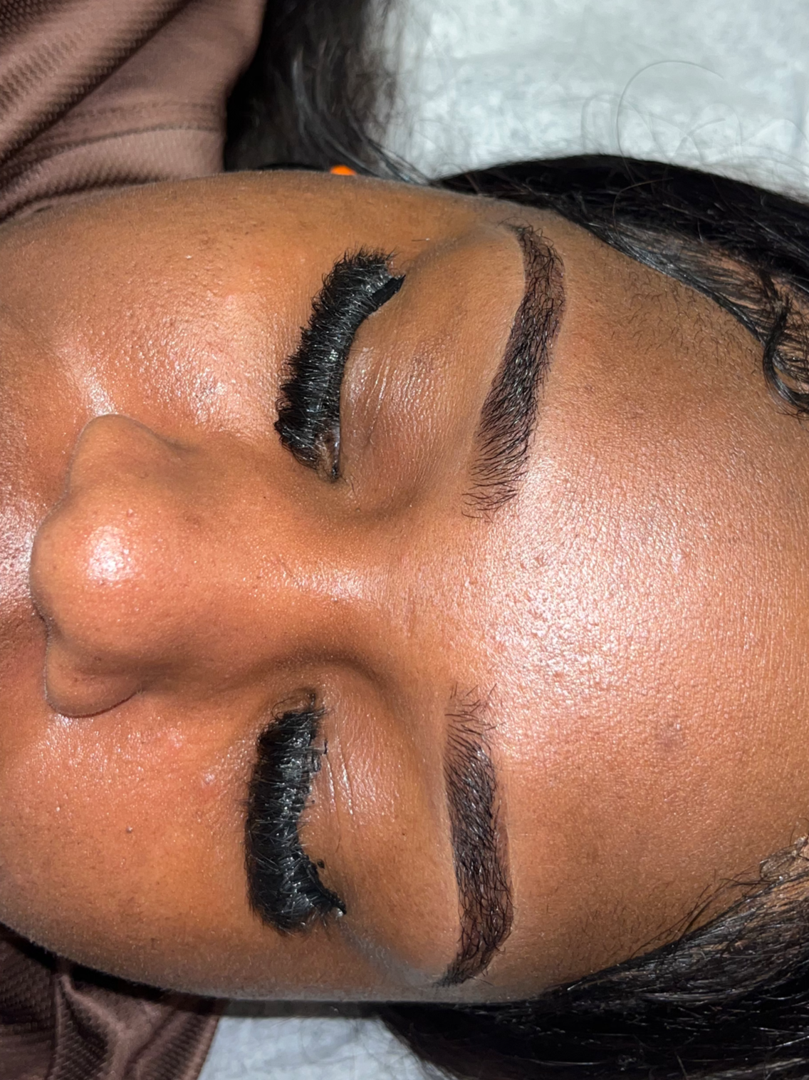 eyebrow wax and brow tint brow shaping, 