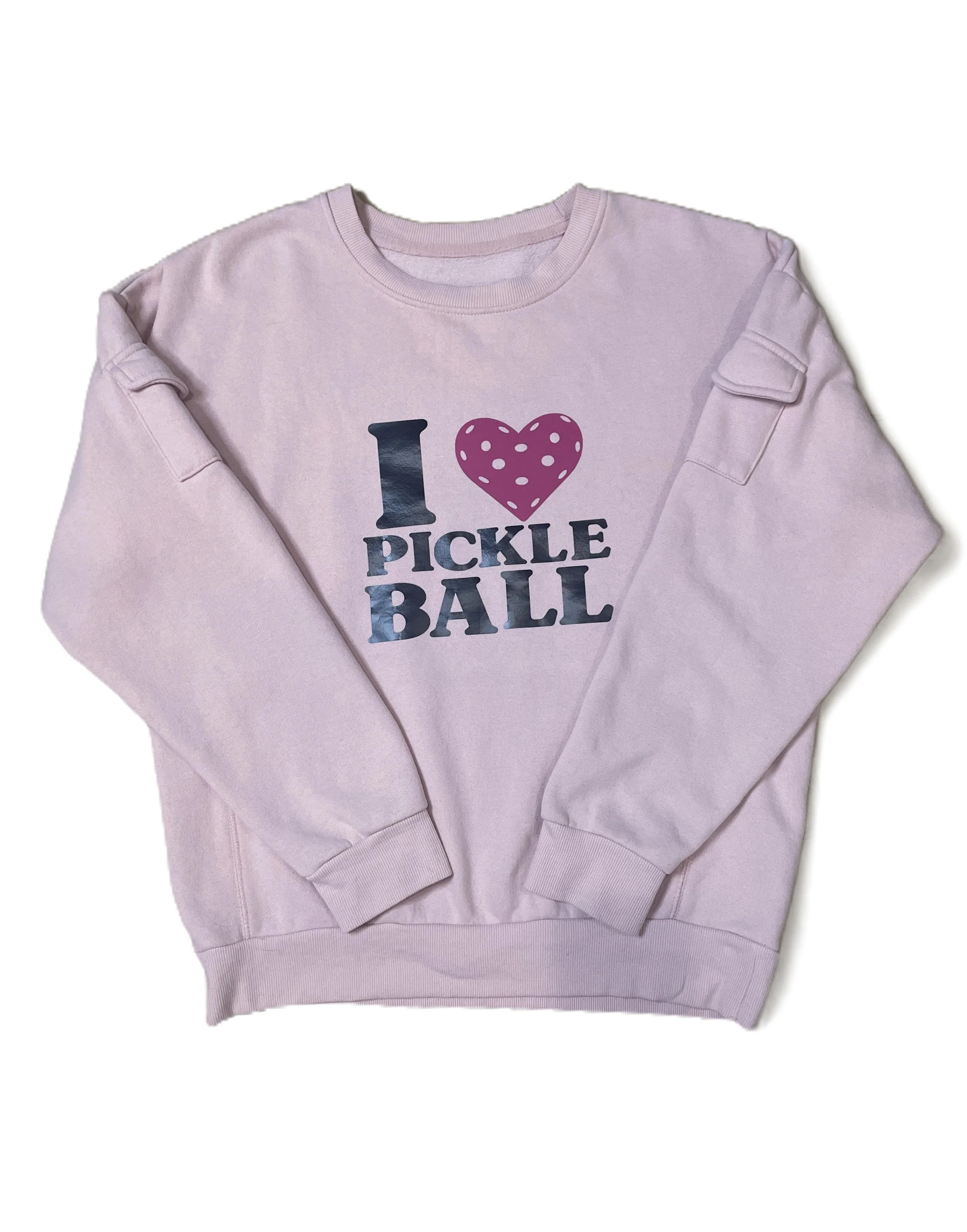 Eco-Friendly I Love Pickleball Sweatshirt