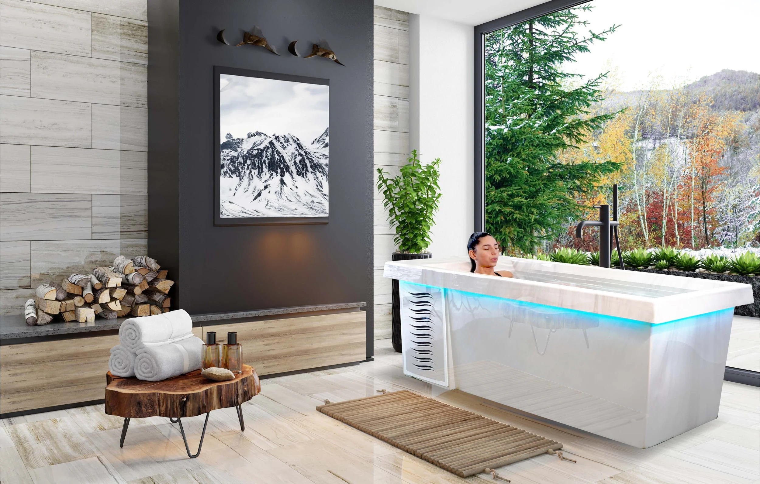 Fairway Spas hot tub installed at home in Salmon Arm BC