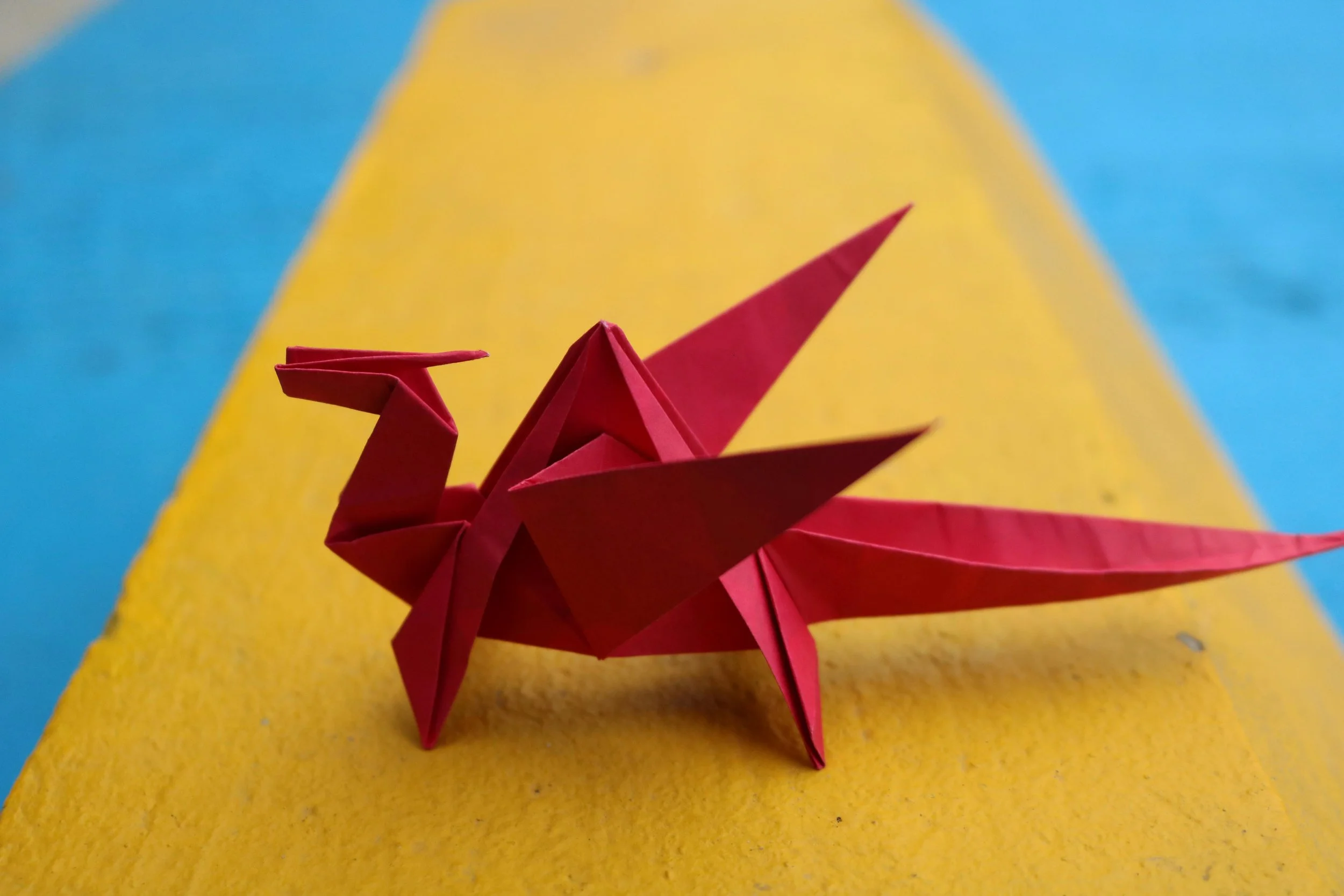 Origami draak als symbool voor veerkracht en verandering bij MorgenAnders