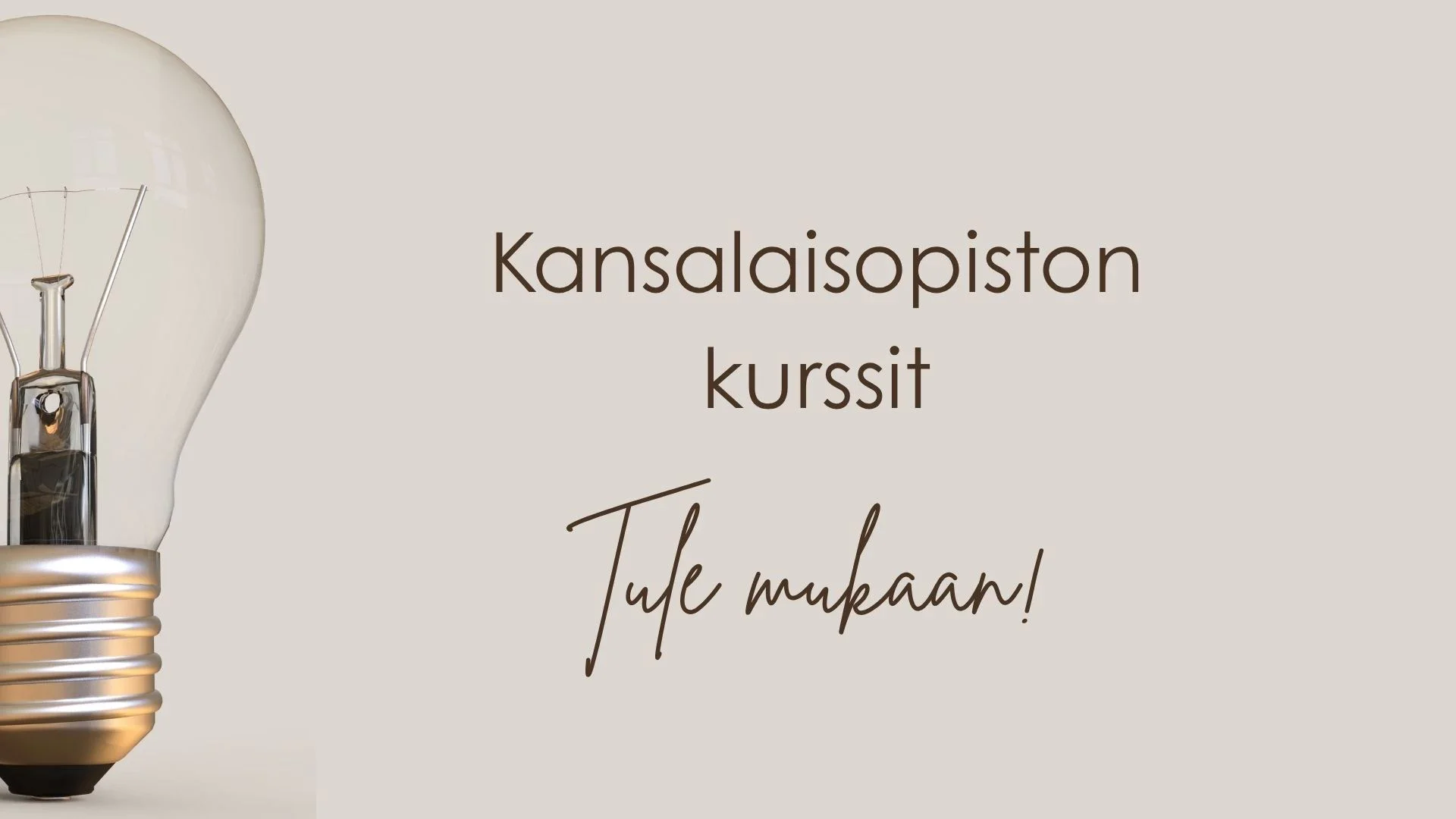 Kansalaisopiston kurssit syksyllä 2026