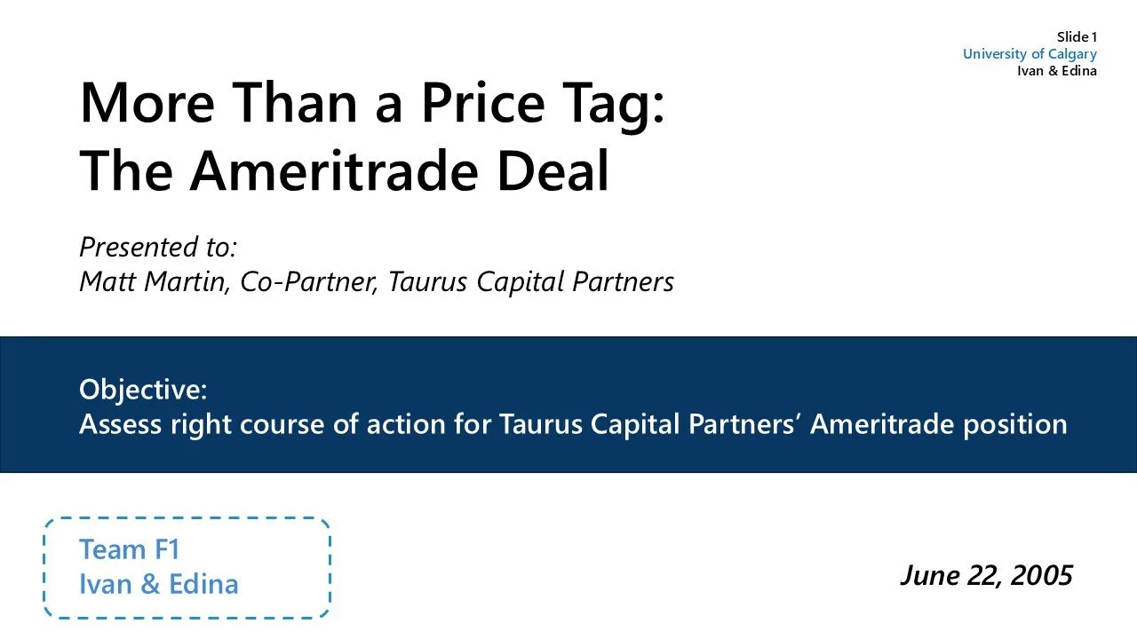 Ameritrade M&A Deal