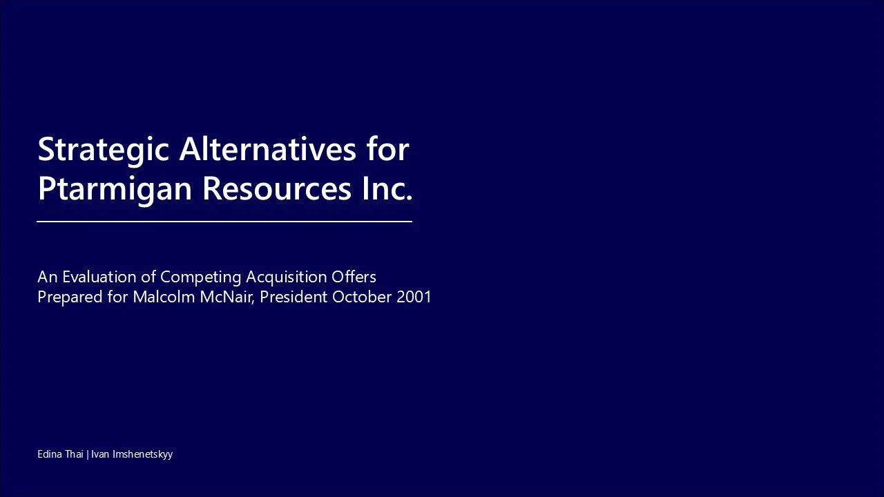 Ptarmigan Resources Inc.