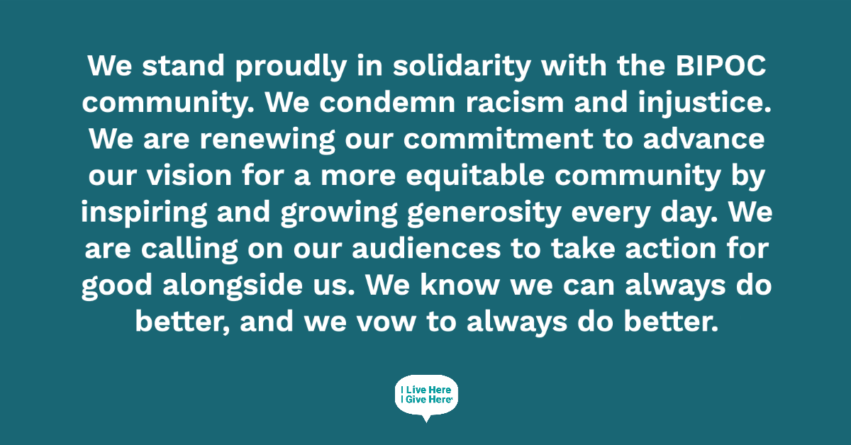 The status quo is no longer acceptable. Black Lives Matter, and we commit to fight racial injustice.