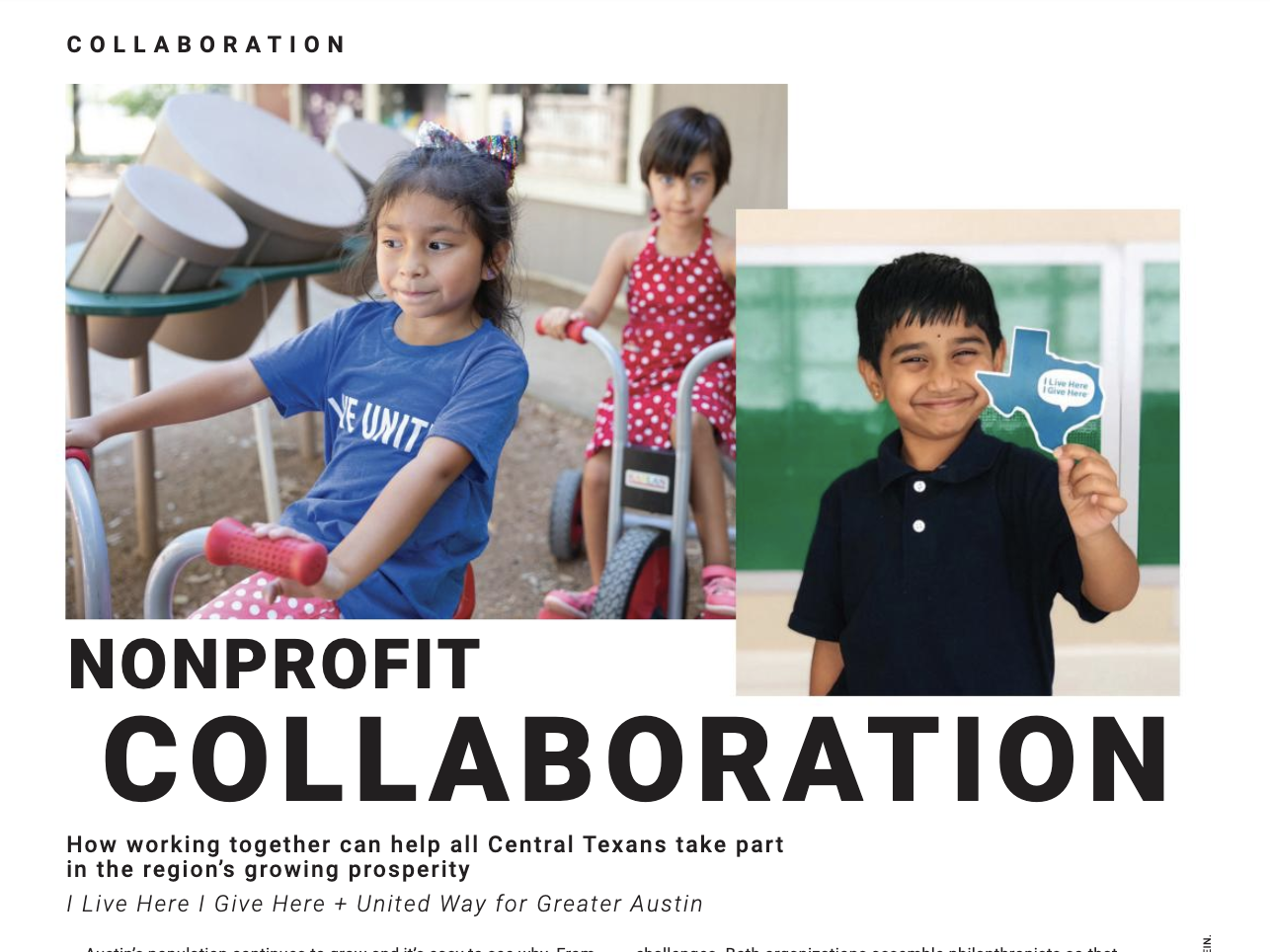 Nonprofit Collaboration Can Help All Central Texans Take Part in the Region's Growing Prosperity