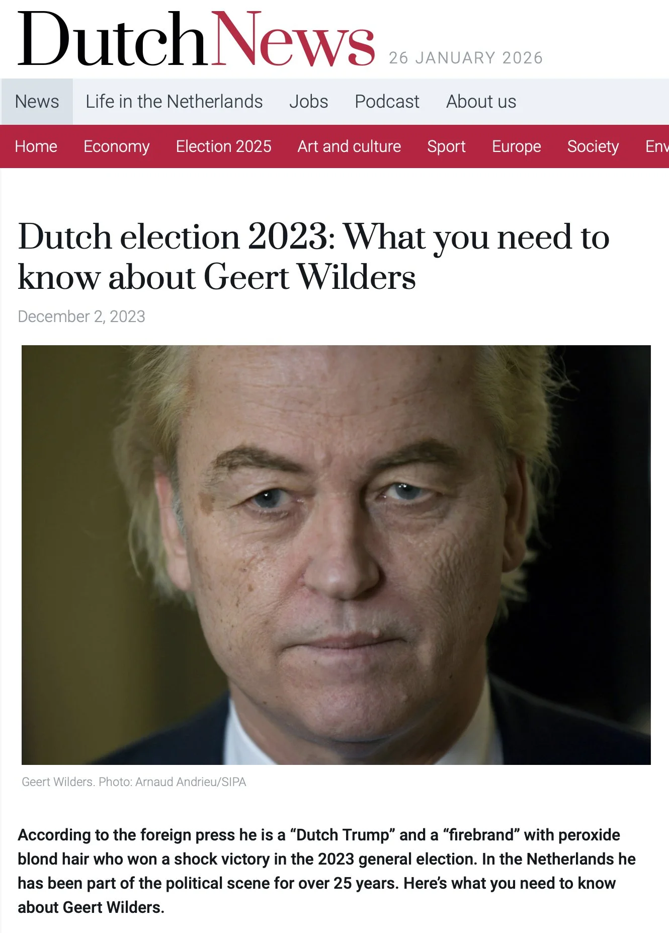Dutch News, December 2, 2023