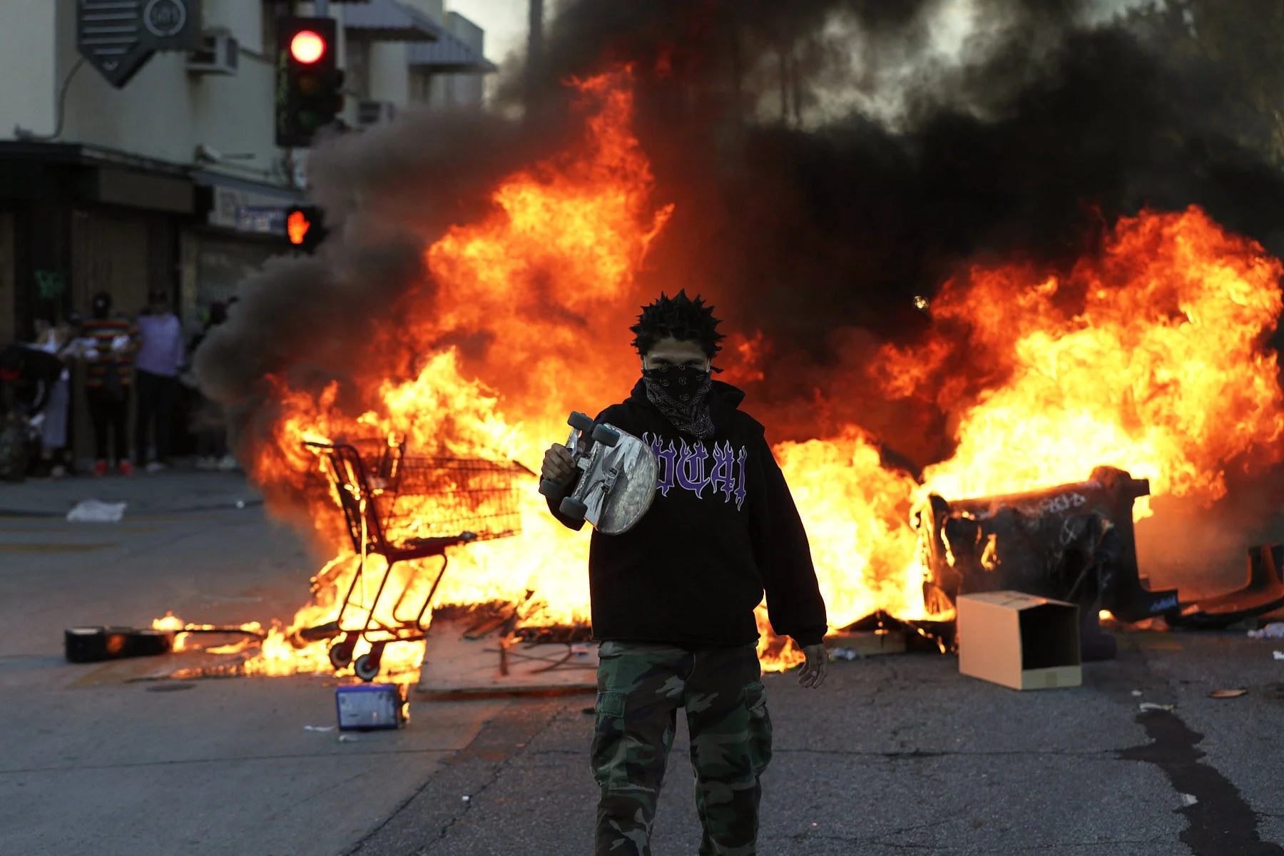 LOS ANGELES, CALIFORNIA, MAY 30, 2020. Black Lives Matter riots.