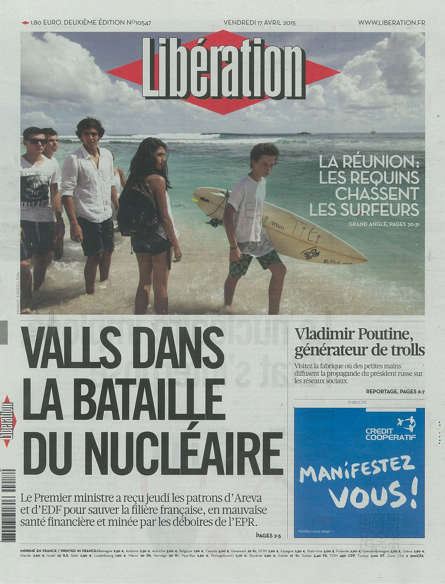 Libération, April 17, 2015