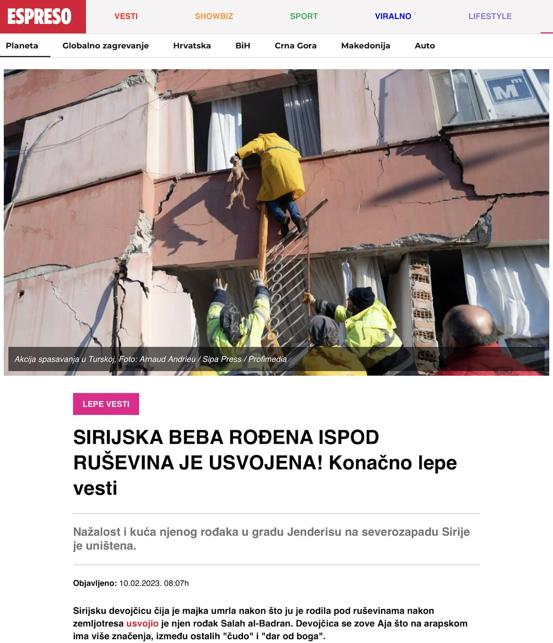 Espreso (Serbia), February 2, 2023