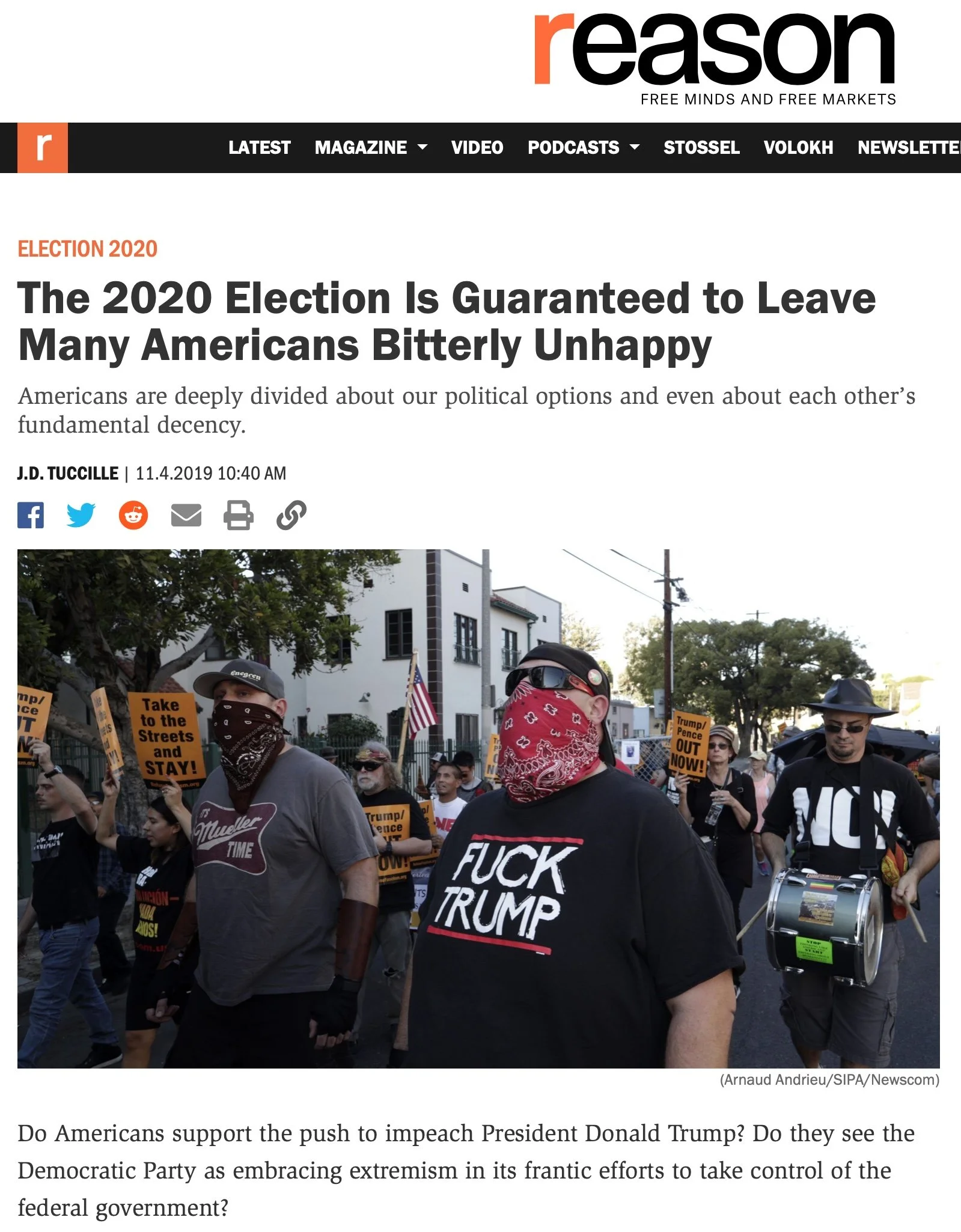 Reason, November 4, 2019