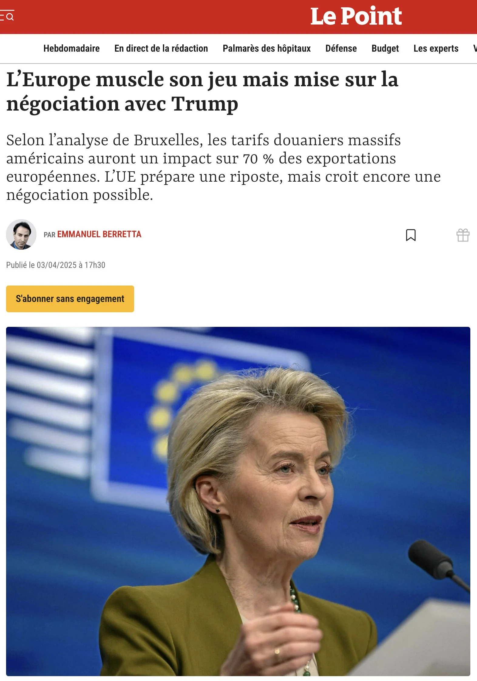 Le Point, April 3, 2025
