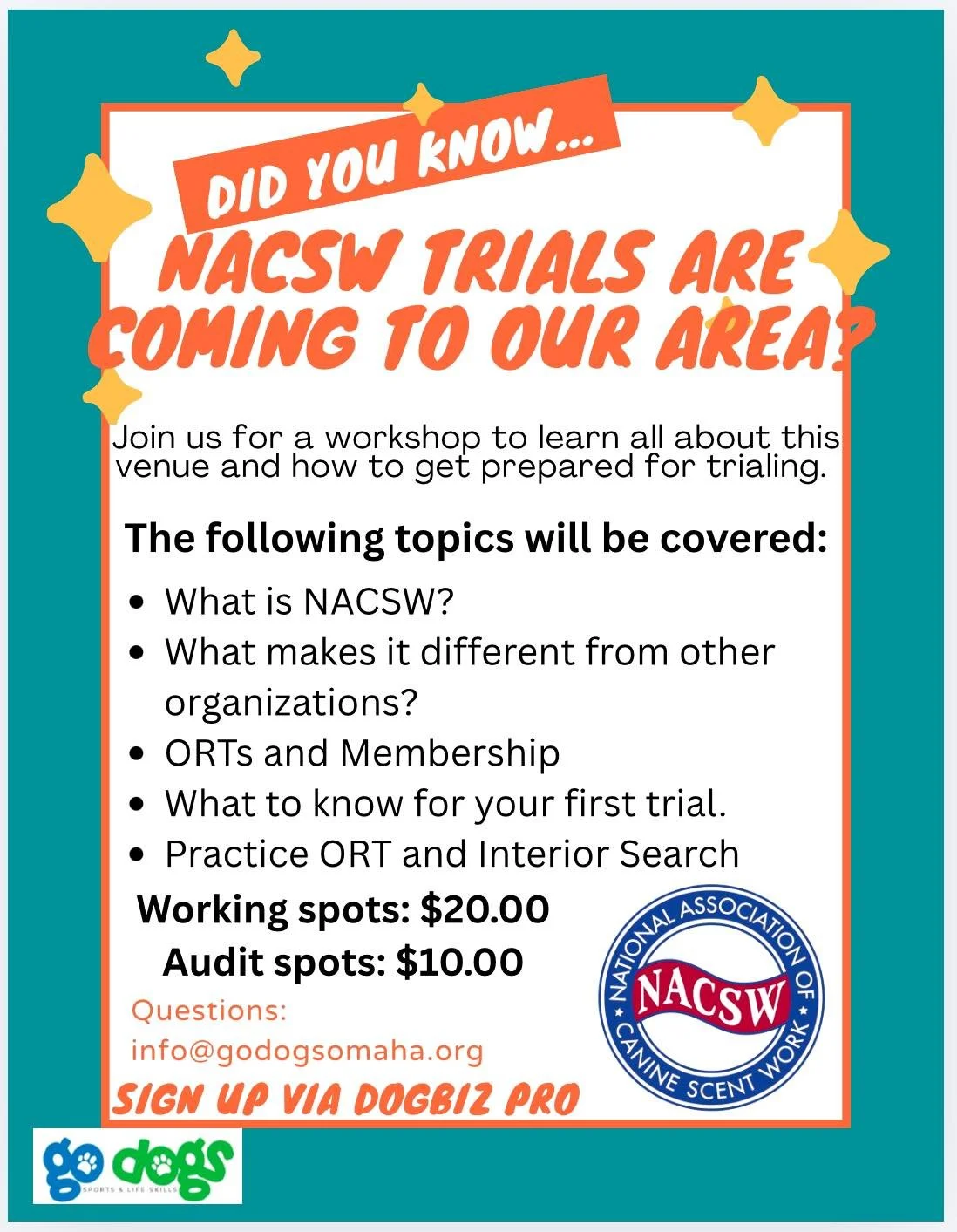 NACSW Nosework Seminar
