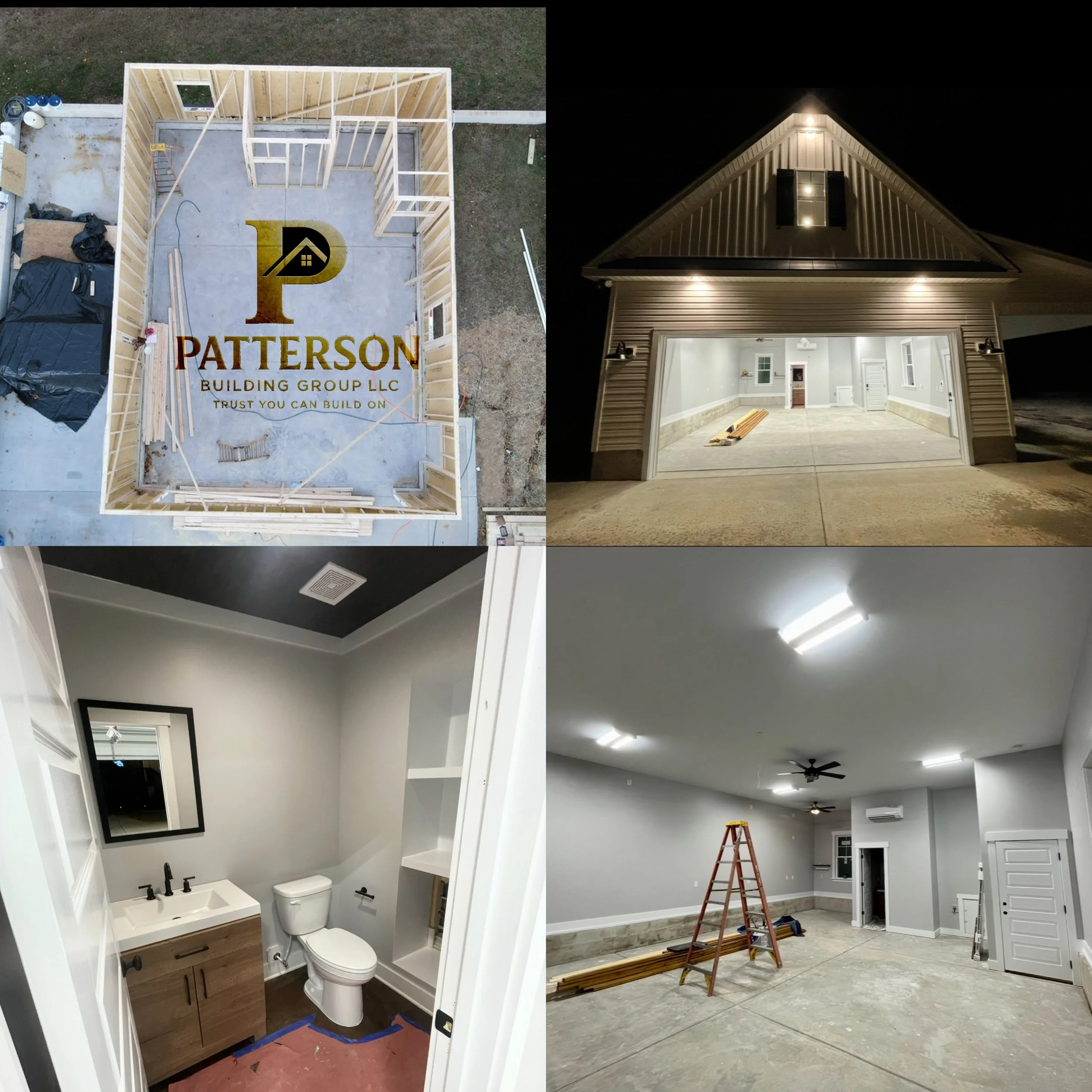 Custom Garage addition in Clayton, NC Contracted by Patterson Building Group LLC