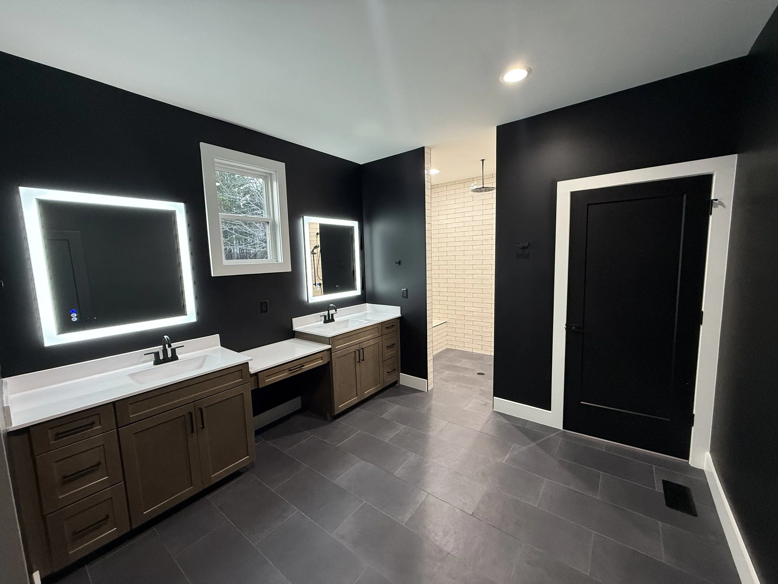 Modern elegant, custom bathroom with large shower in Clayton, North Carolina