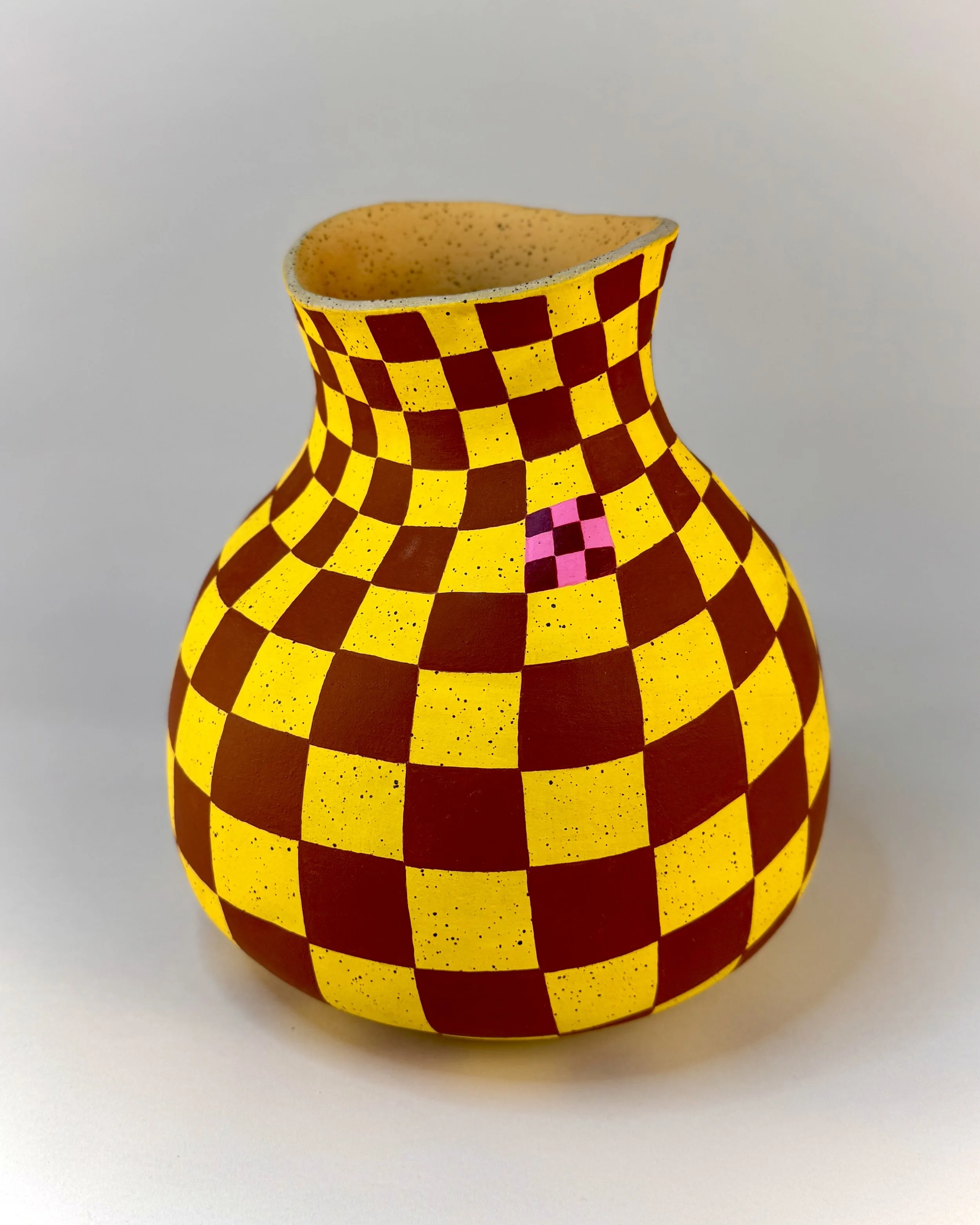 Untitled: Bandeau (PV18), 2025.  Acrylic and on ceramic - 12 x 6 in.