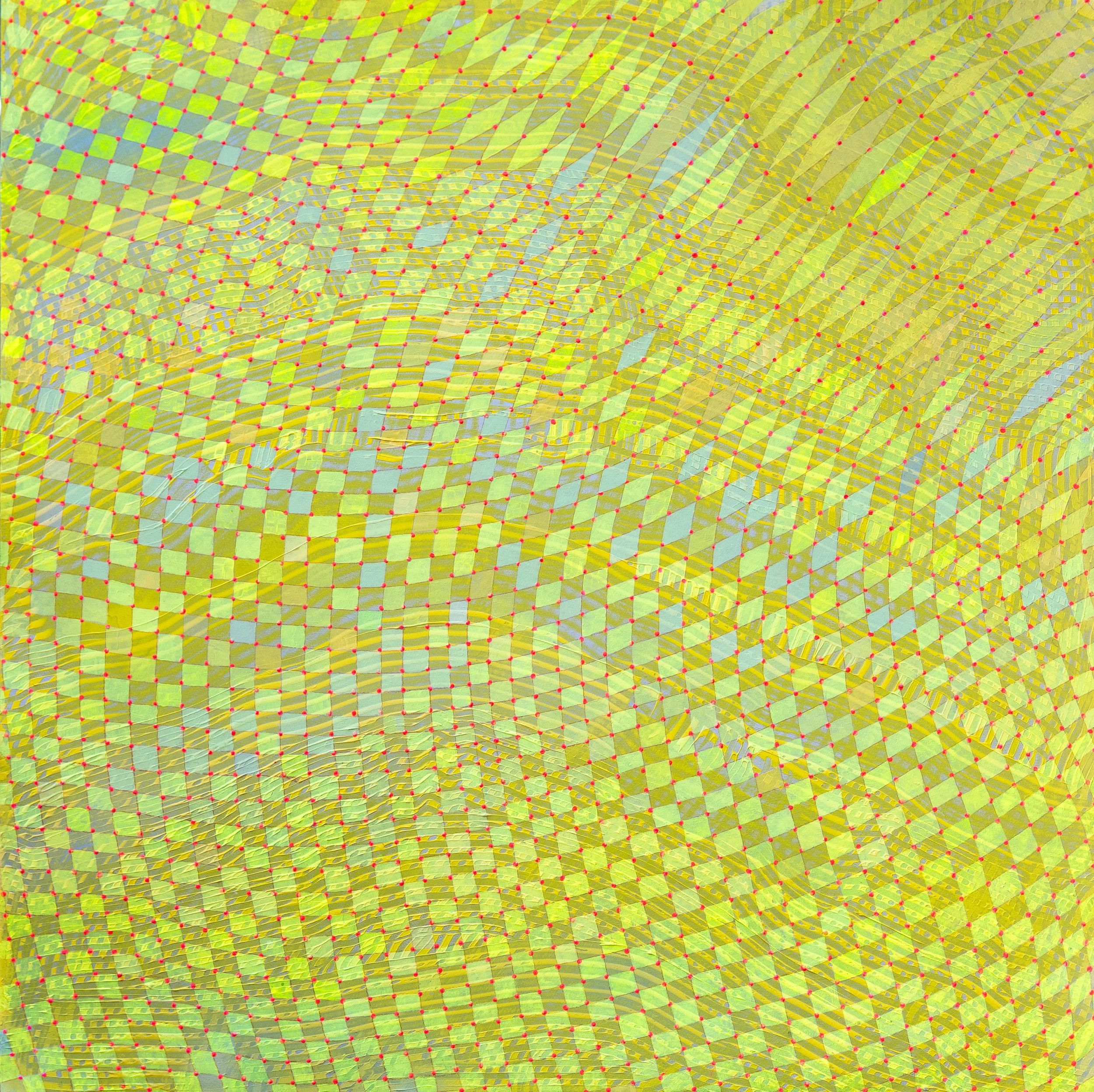 Moire Net 1, 2022, acrylic on board - 36 x 36 in.