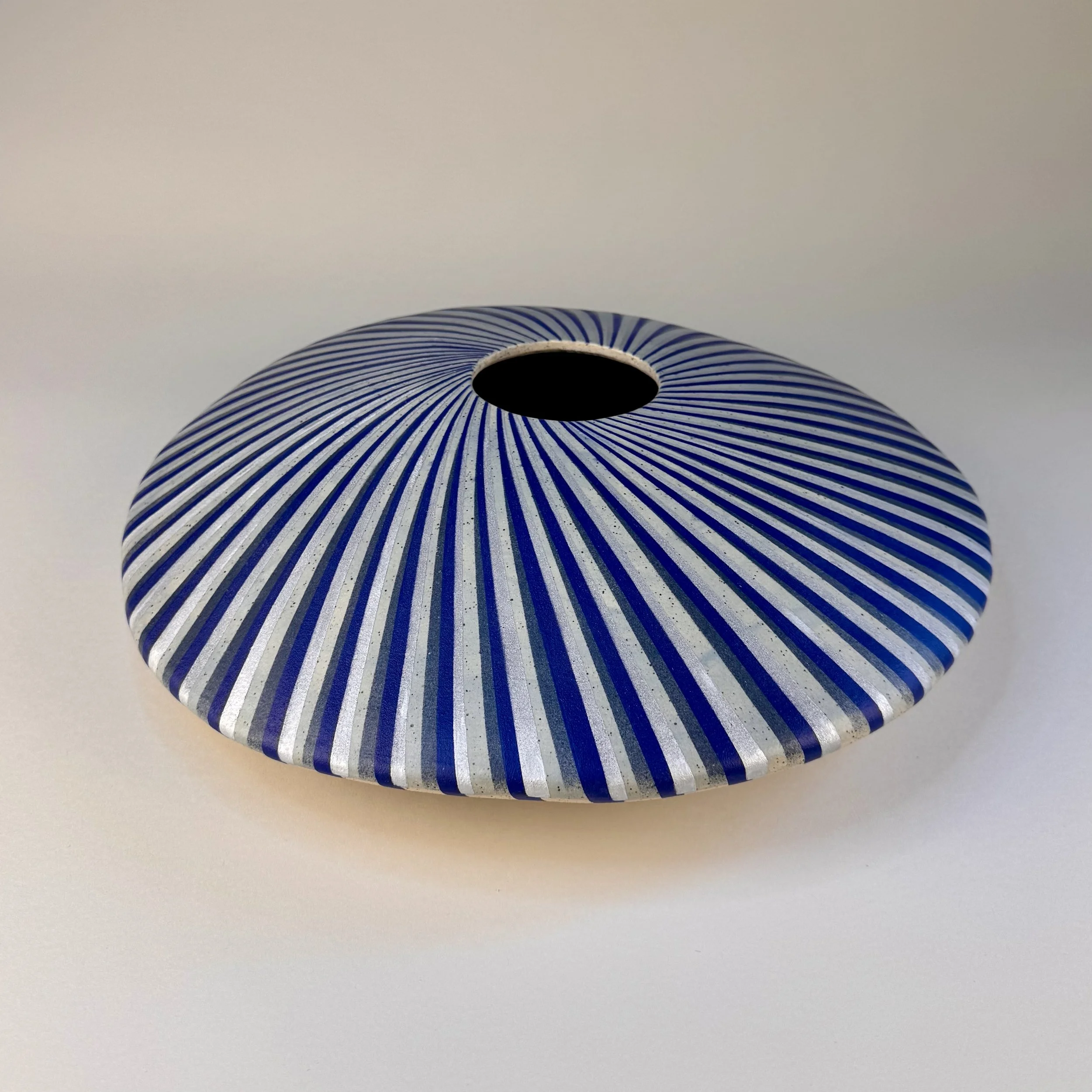 Untitled: Disco 2 (PV20), 2025.  Acrylic and on ceramic - 14 x 13 in.