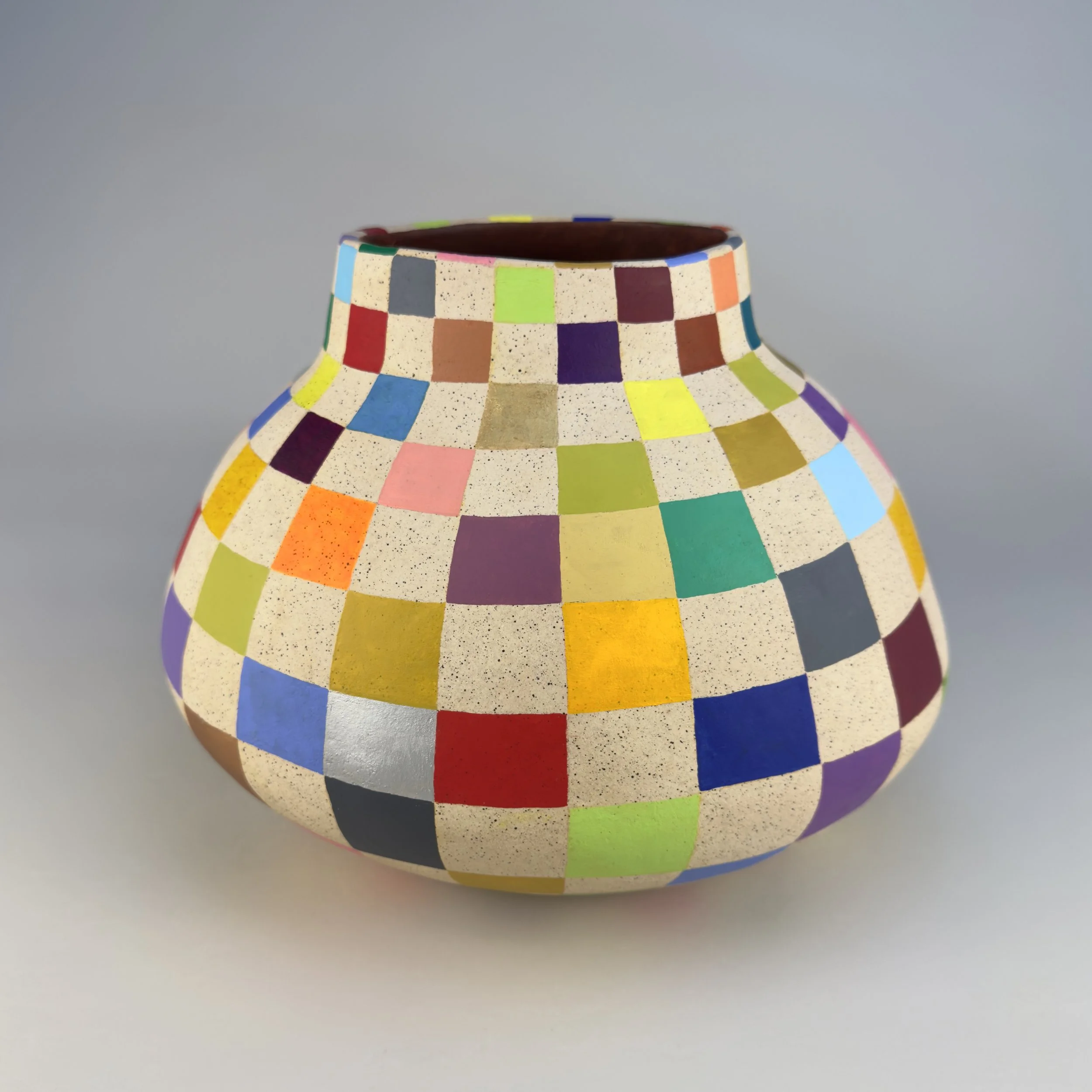 Untitled: Color Chart (PV9), 2025.  Acrylic on ceramic - 10 x 10 in.