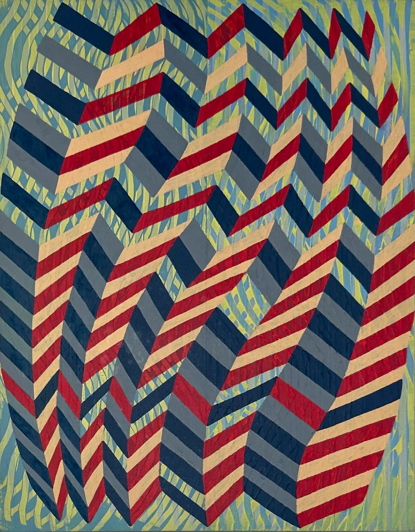 Riley Accordion, 2025, acrylic on board - 14
x 11 in.