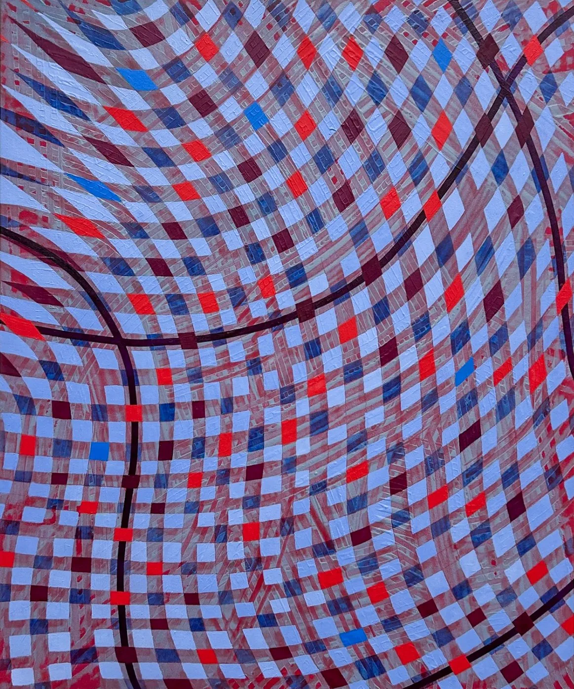 String Theory 2, 2024, acrylic and enamel on board - 24 x 30  in.