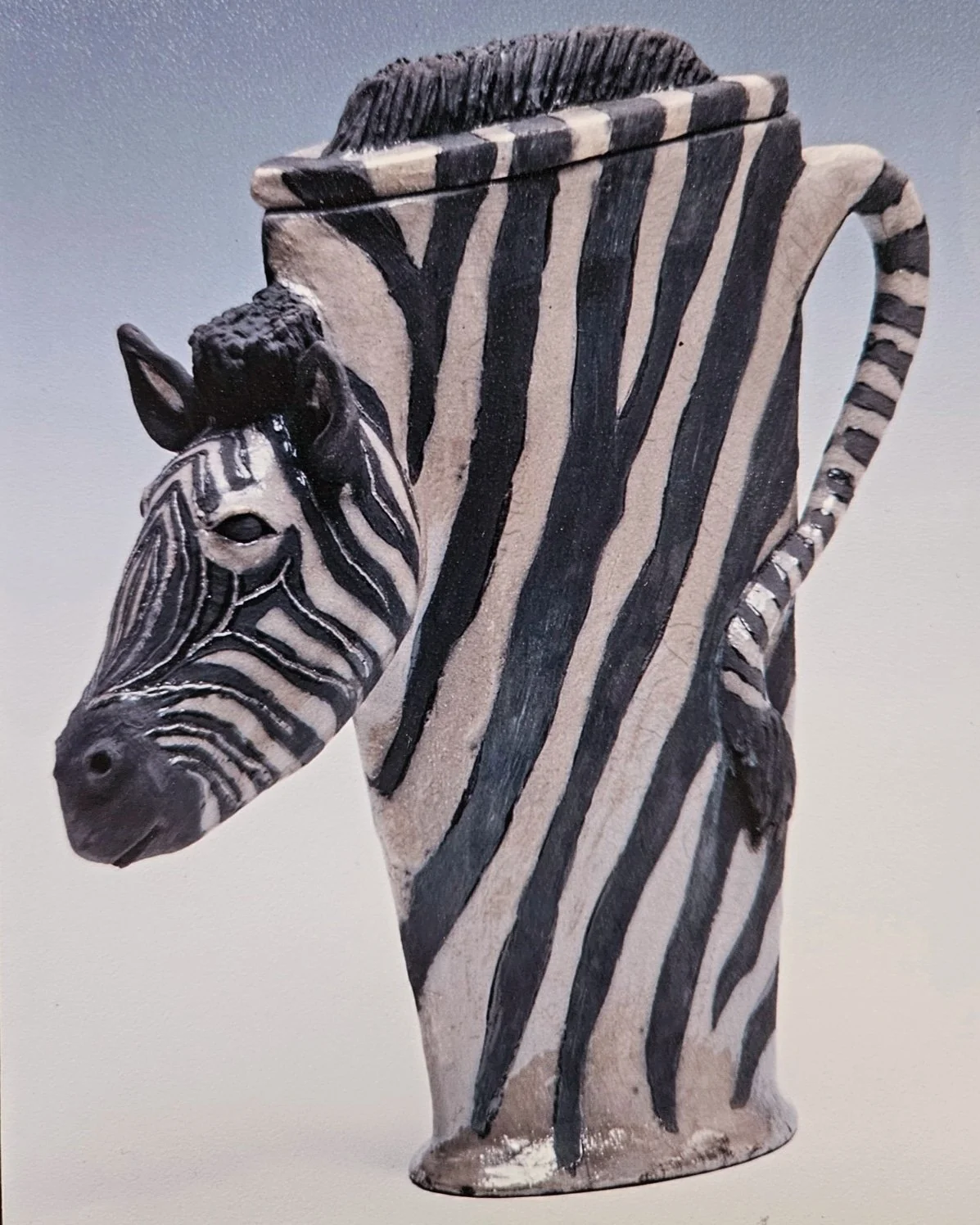 Raku. Zebra pot .jpg