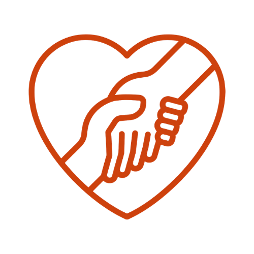 two hands in a heart