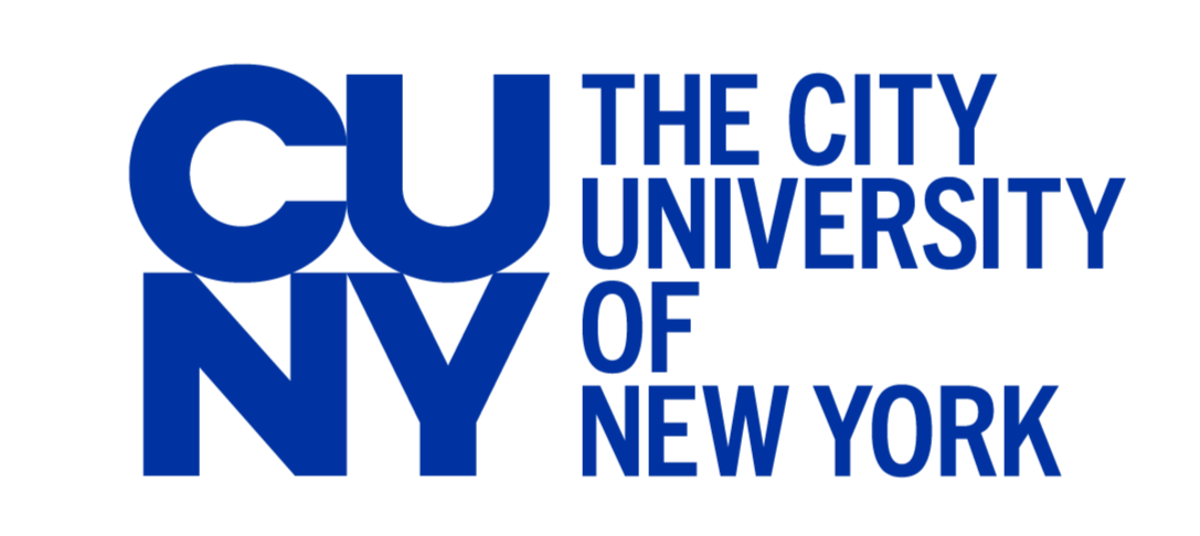 Logo of City University of New York with the abbreviation CUNY in large blue letters and the full name in smaller blue text.