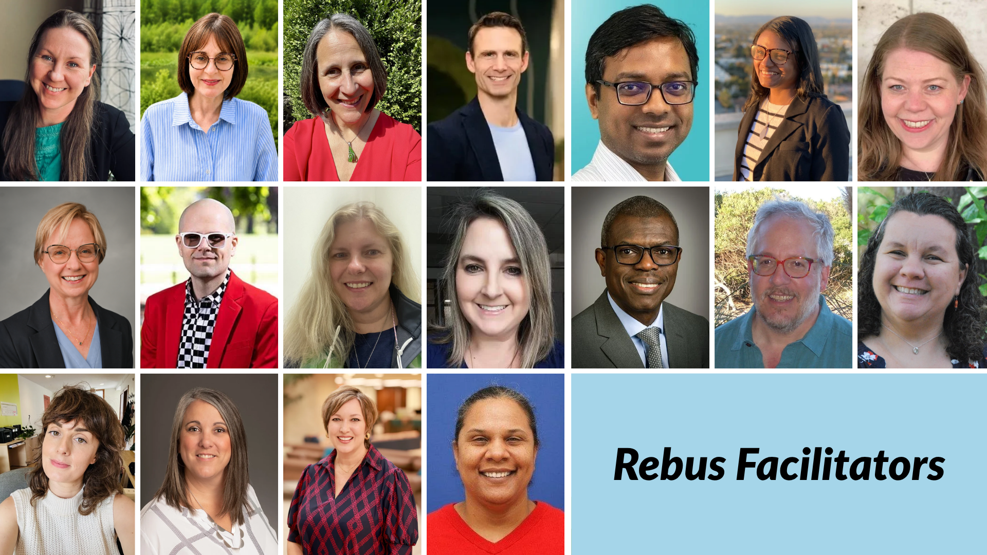 The 20 current Rebus facilitators