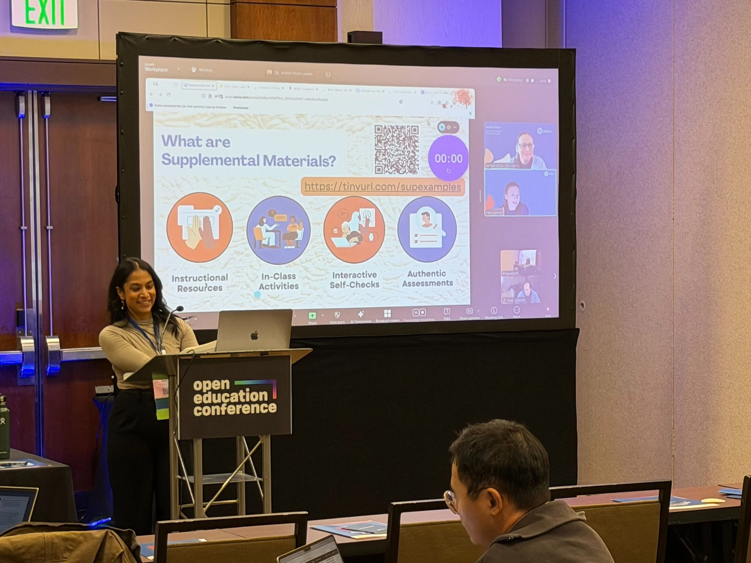 Apurva Ashok, Kaitlin Schilling, and Amber Hoye present at Open Education Conference