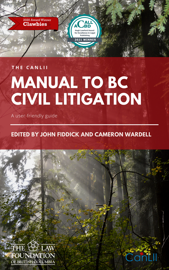 Manual to BC Civil Litigation Book Cover