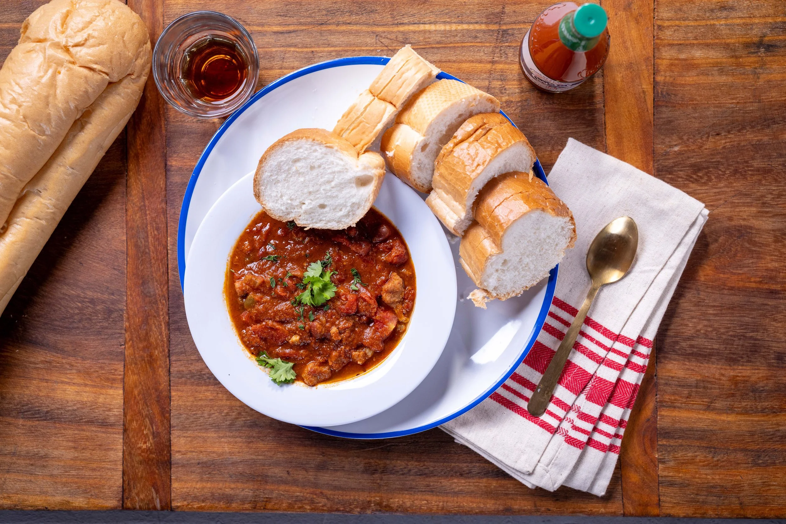 Bowl of Etoufee and french from Bayou Bar