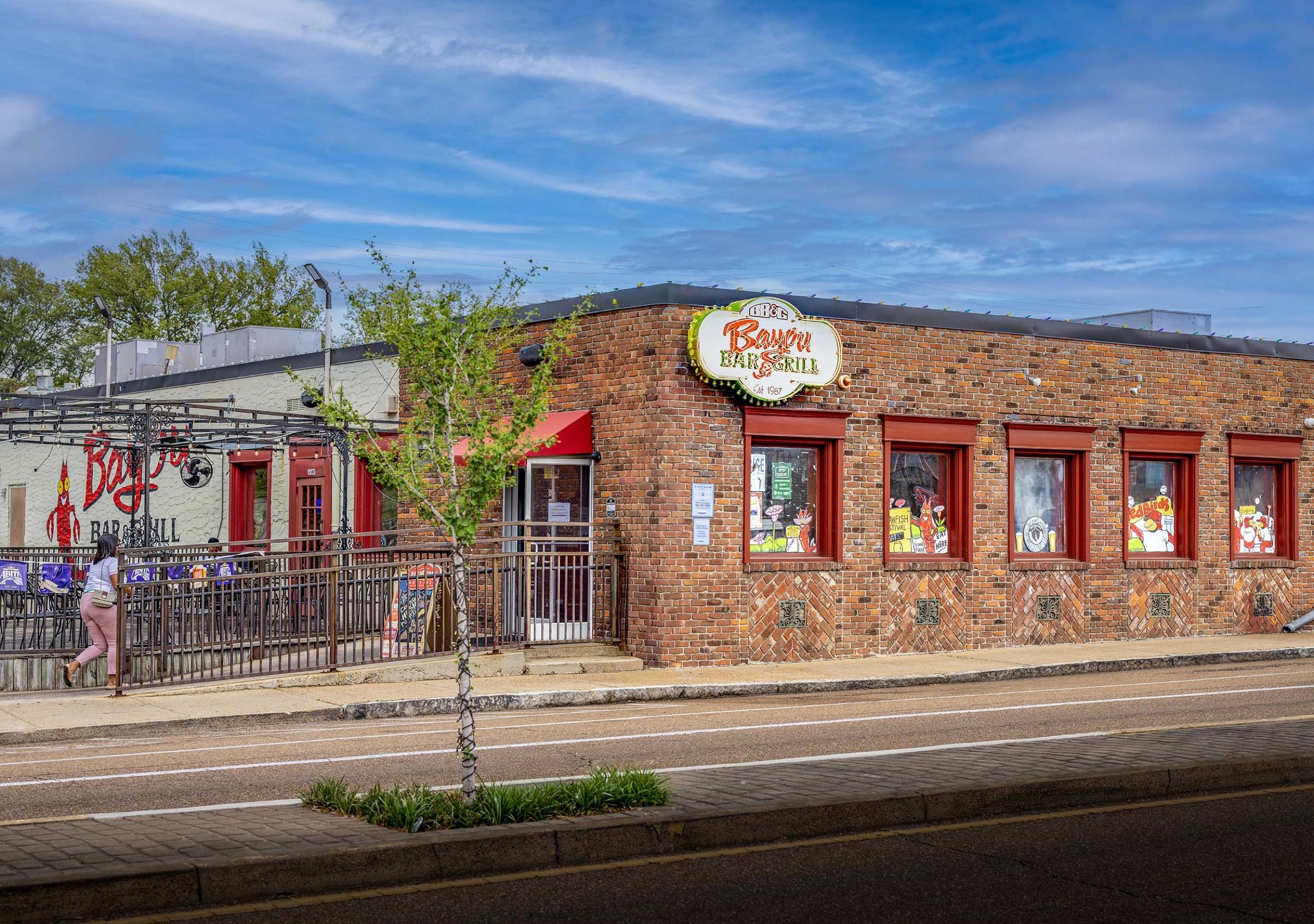 Exterior photo of Bayou Bar from street view.