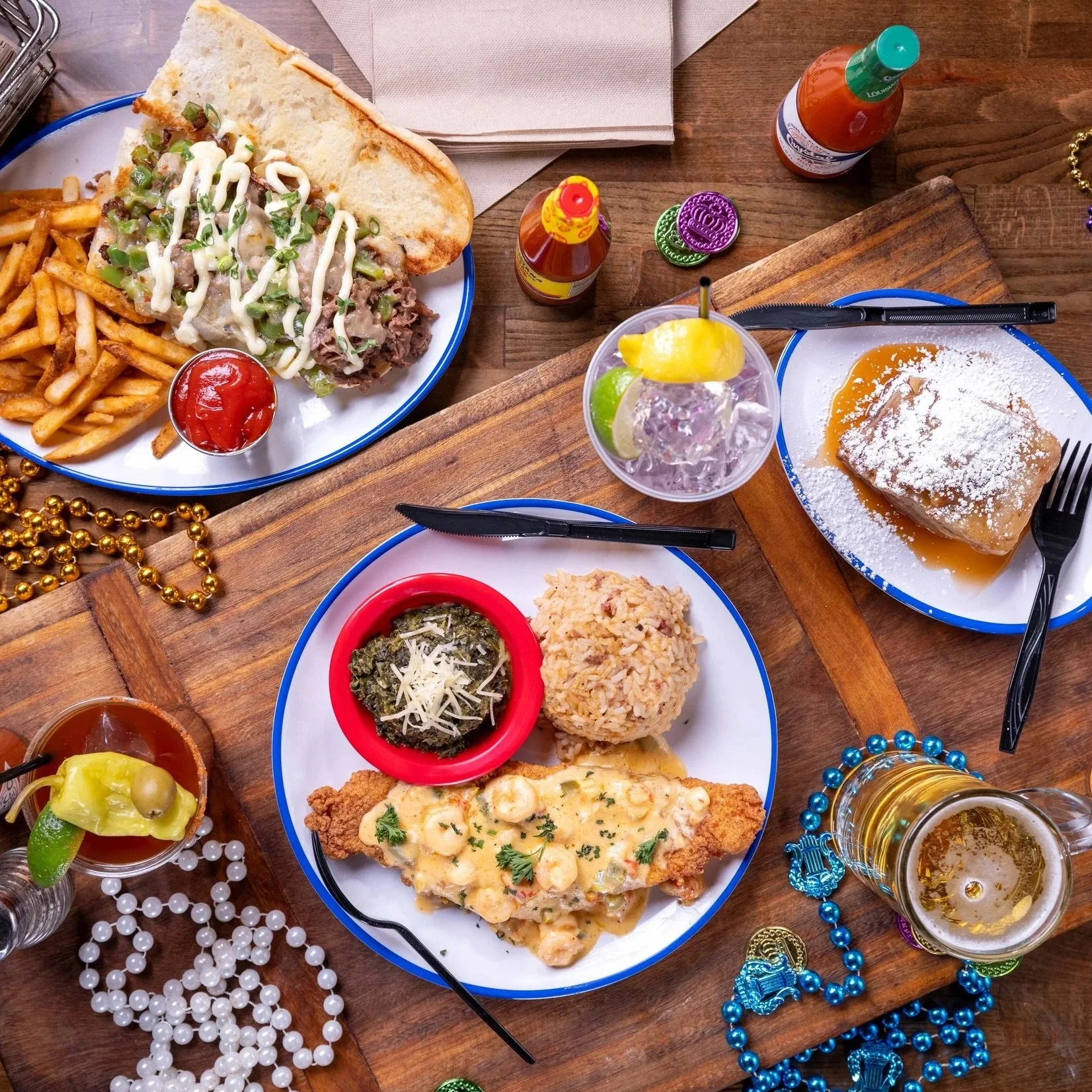 menu spread from Bayou Bar Memphis