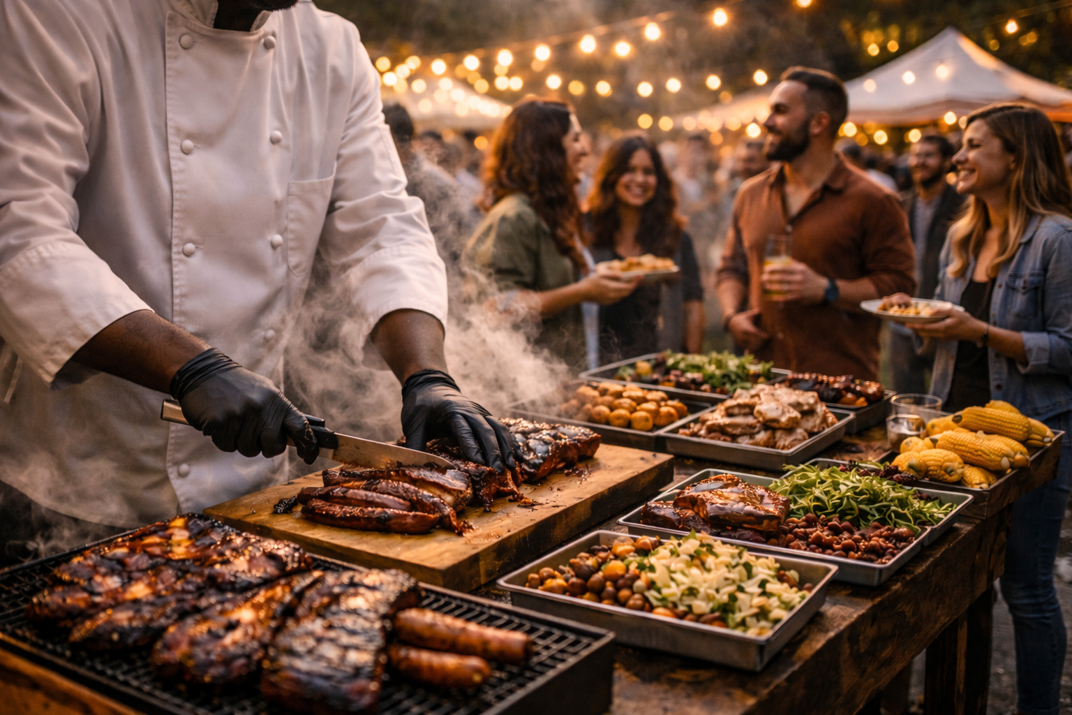 Evening barbecue with smoked brisket_Chef Coat .png